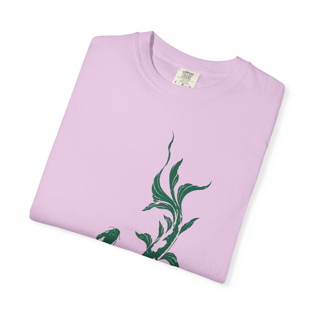Koi Fish Graphic T-Shirt – Green Dual Koi Design