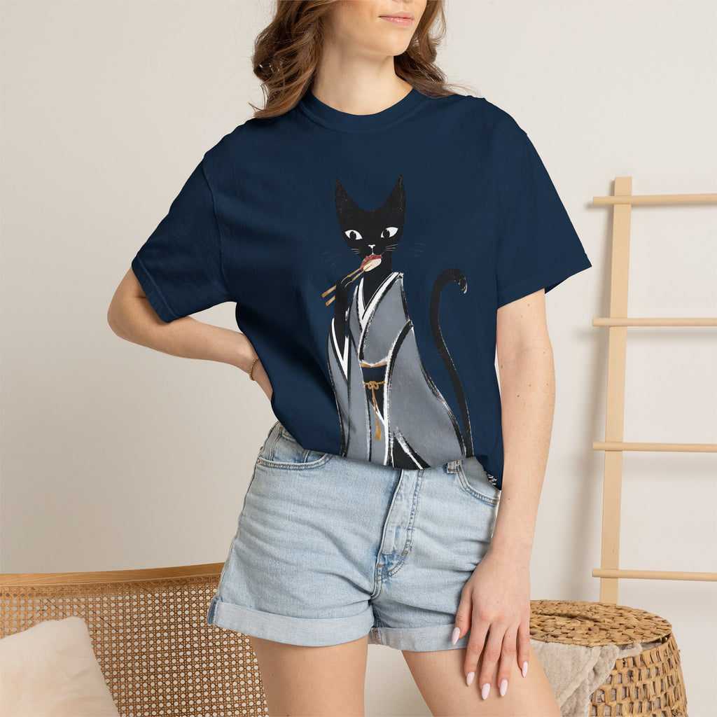 Kat in Kimono T-Shirt — Japanese Cat Illustration Tee