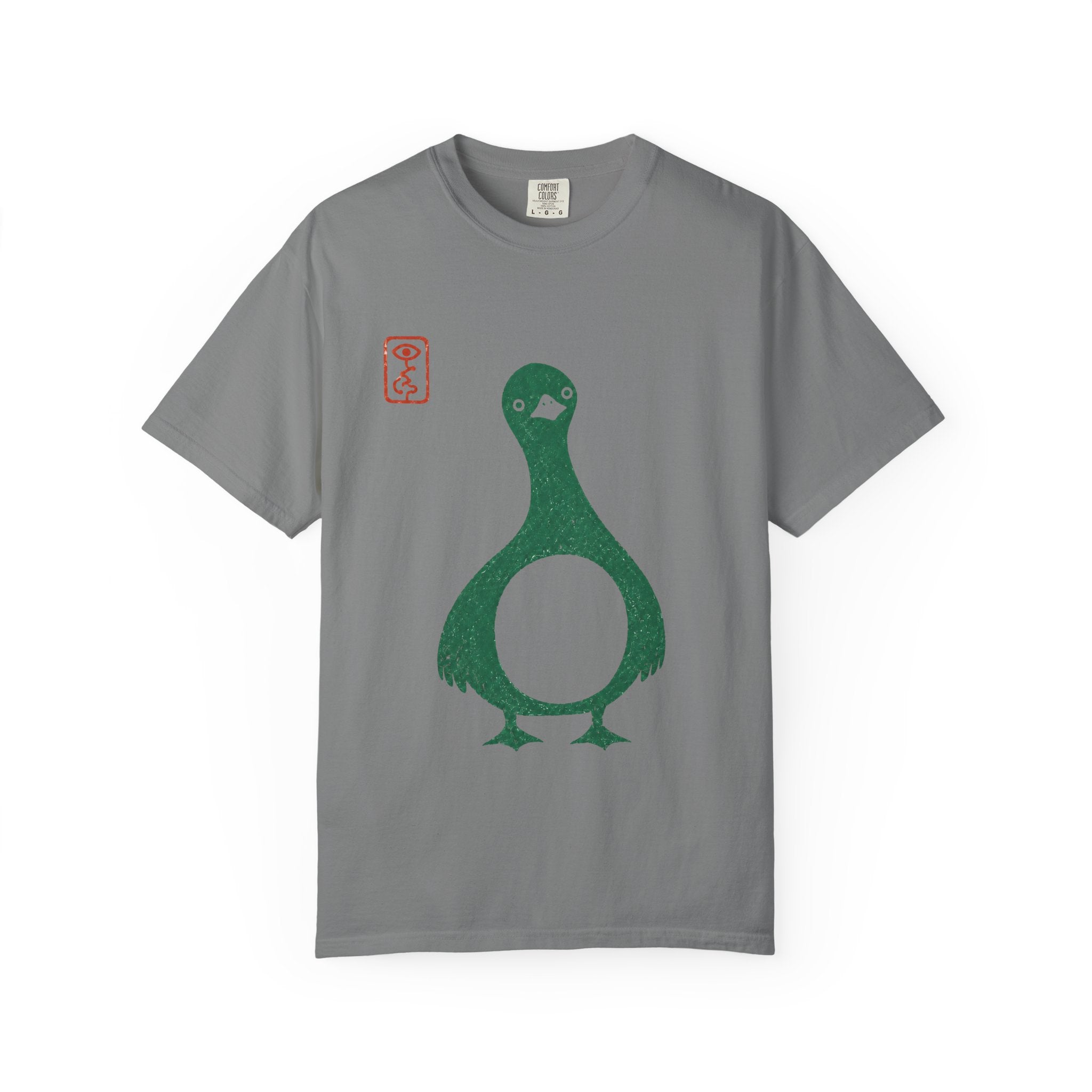 Pigeon Graphic T-Shirt — Vintage Green Bird Print