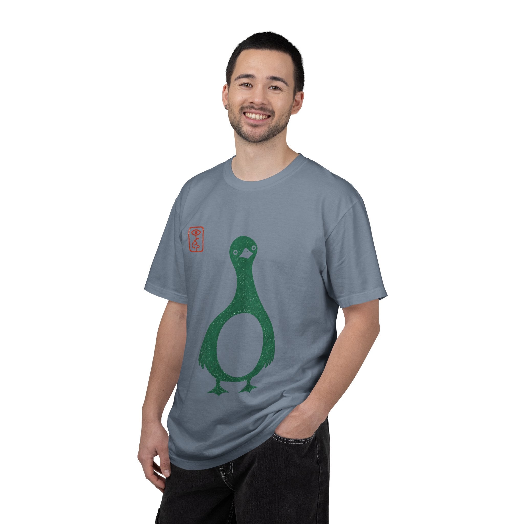 Pigeon Graphic T-Shirt — Vintage Green Bird Print