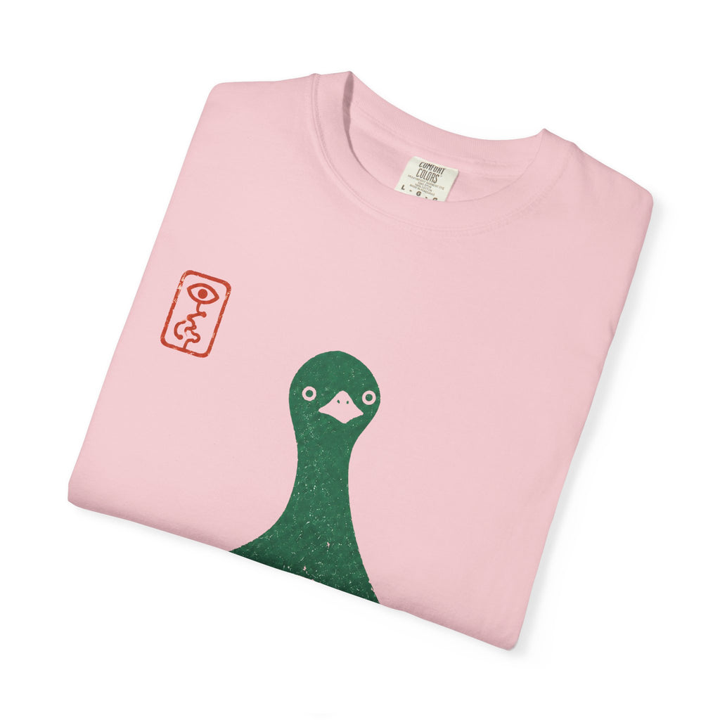 Pigeon Graphic T-Shirt — Vintage Green Bird Print