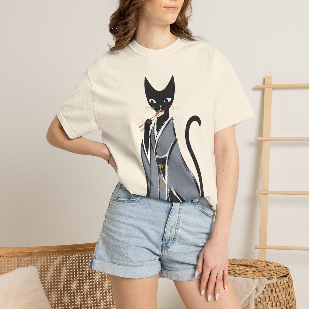 Kat in Kimono T-Shirt — Japanese Cat Illustration Tee