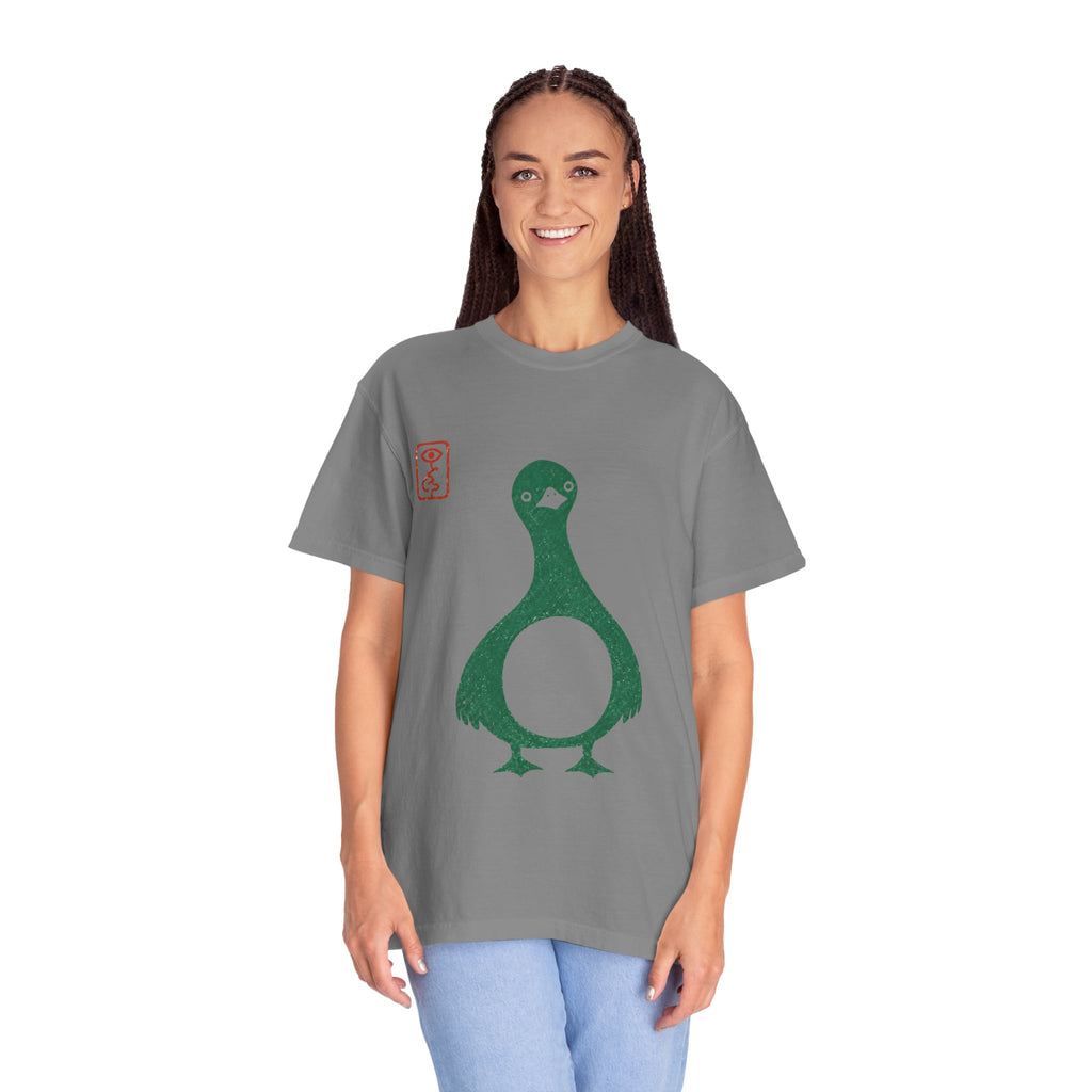 Pigeon Graphic T-Shirt — Vintage Green Bird Print