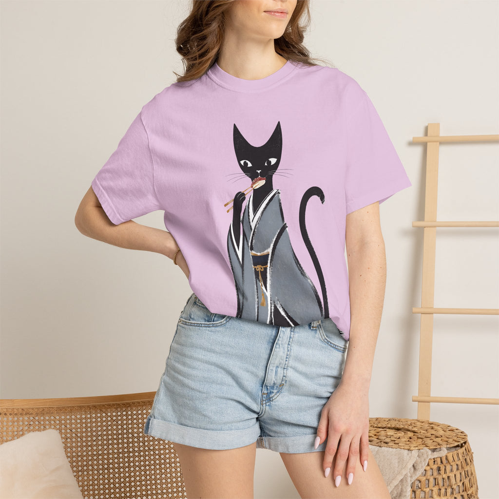 Kat in Kimono T-Shirt — Japanese Cat Illustration Tee