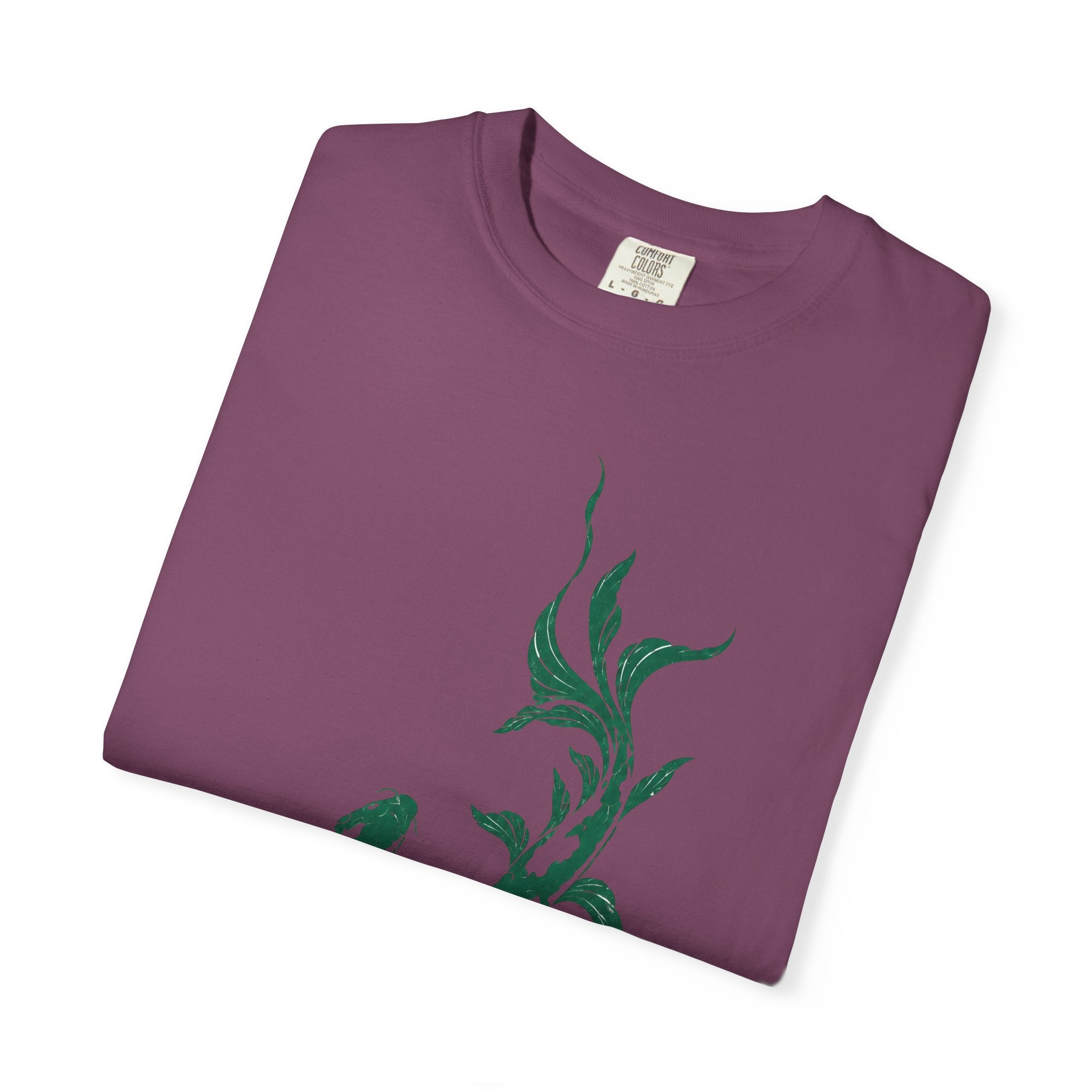 Koi Fish Graphic T-Shirt – Green Dual Koi Design