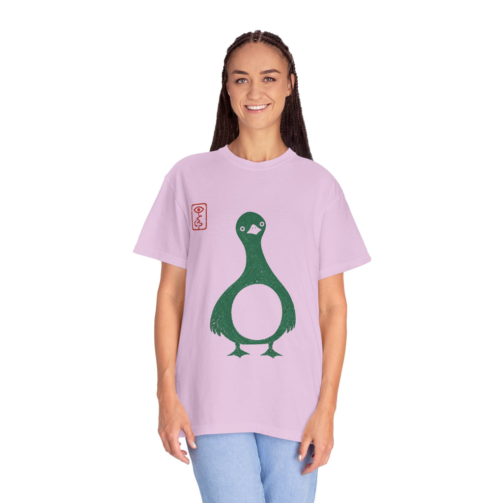 Pigeon Graphic T-Shirt — Vintage Green Bird Print