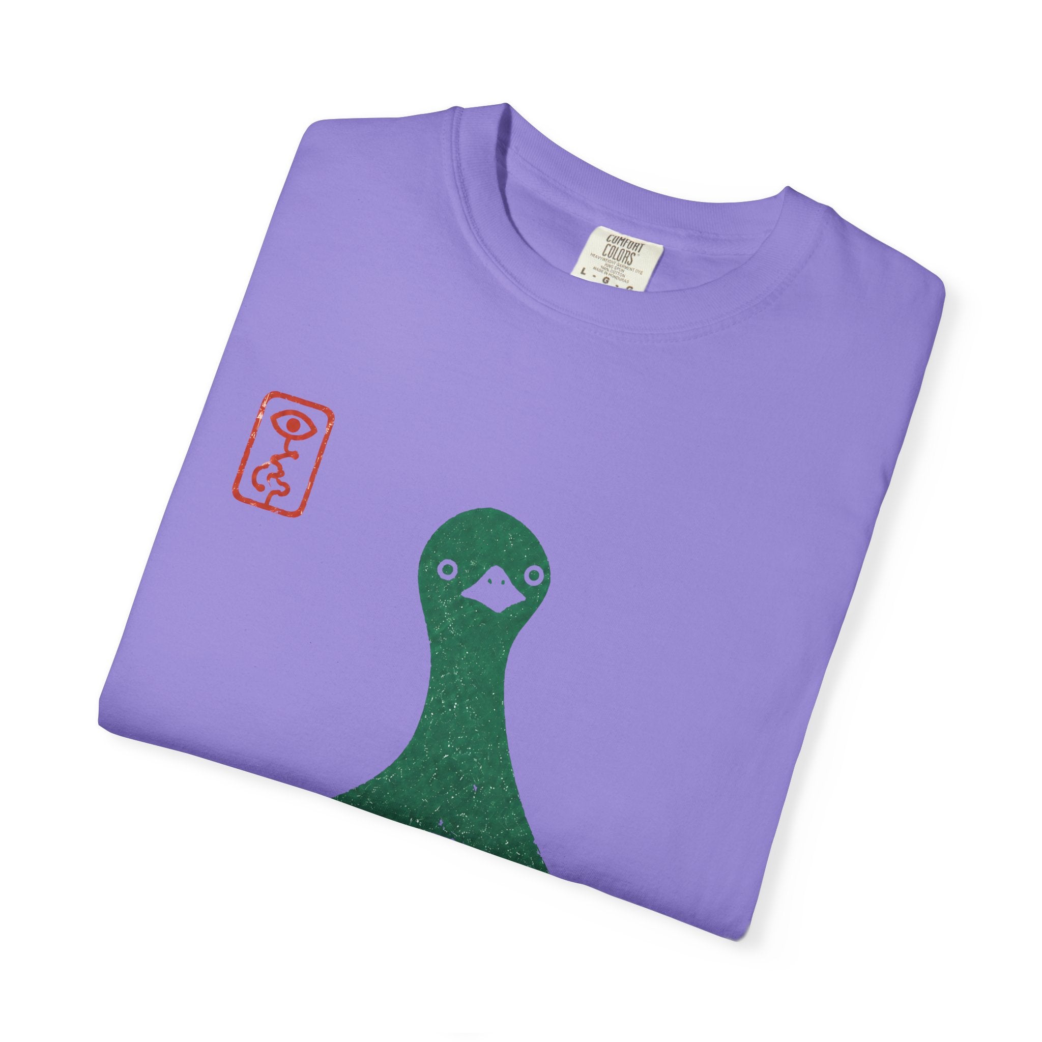 Pigeon Graphic T-Shirt — Vintage Green Bird Print