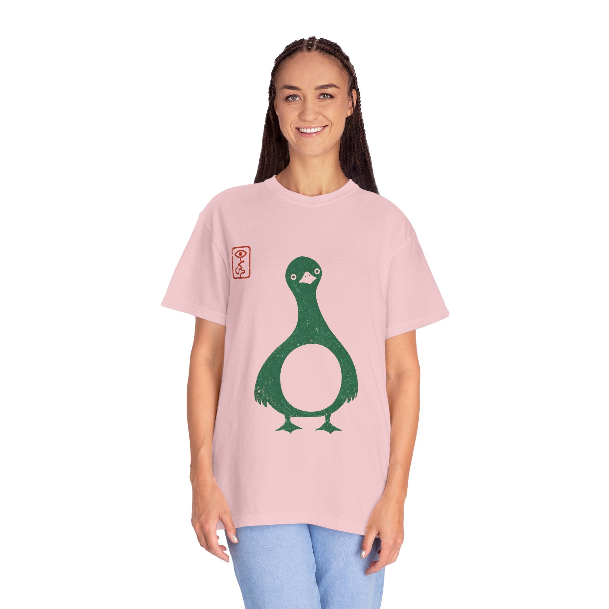 Pigeon Graphic T-Shirt — Vintage Green Bird Print