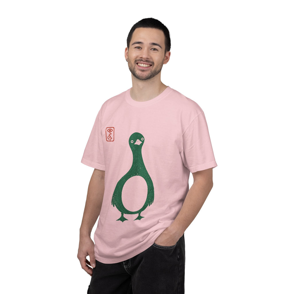 Pigeon Graphic T-Shirt — Vintage Green Bird Print