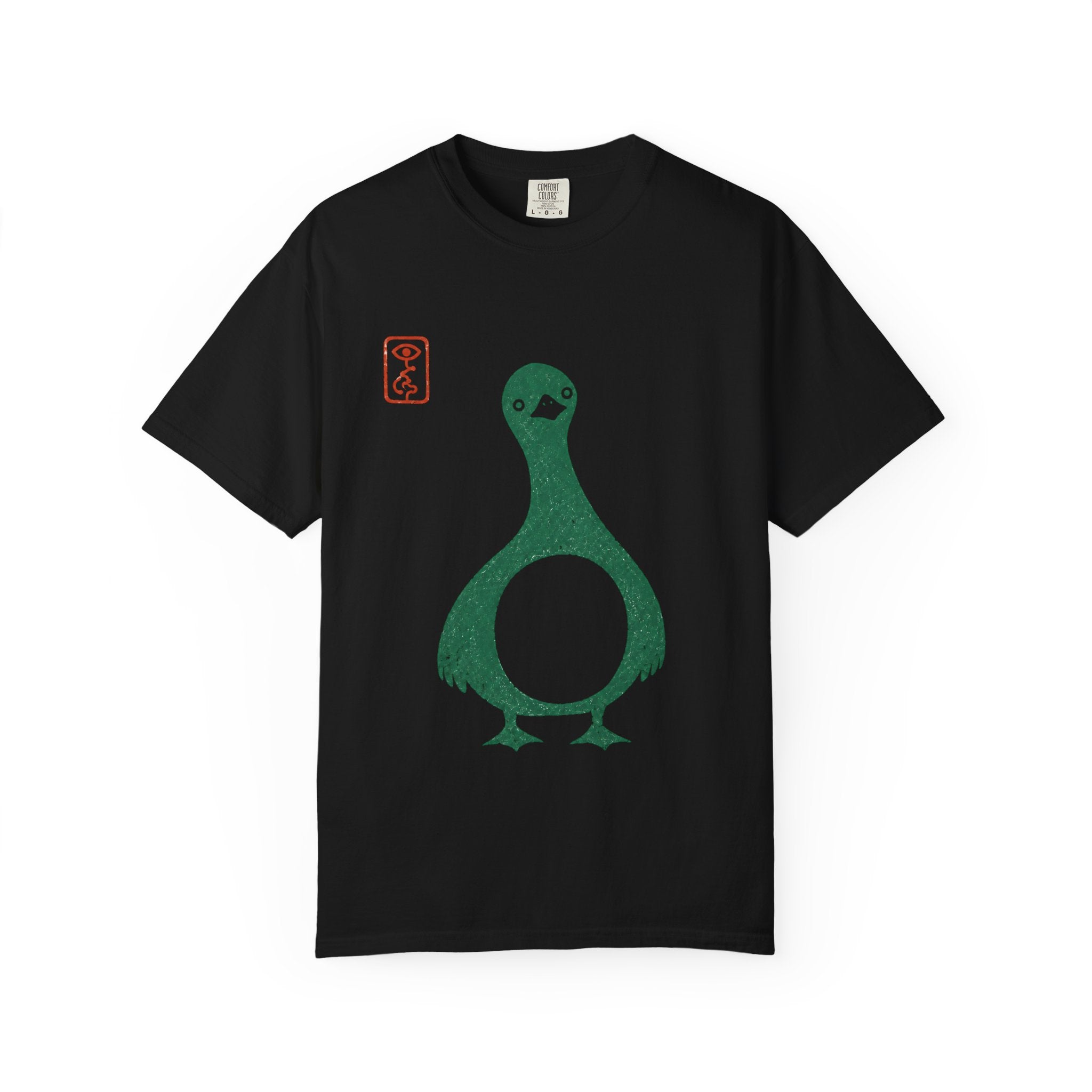 Pigeon Graphic T-Shirt — Vintage Green Bird Print