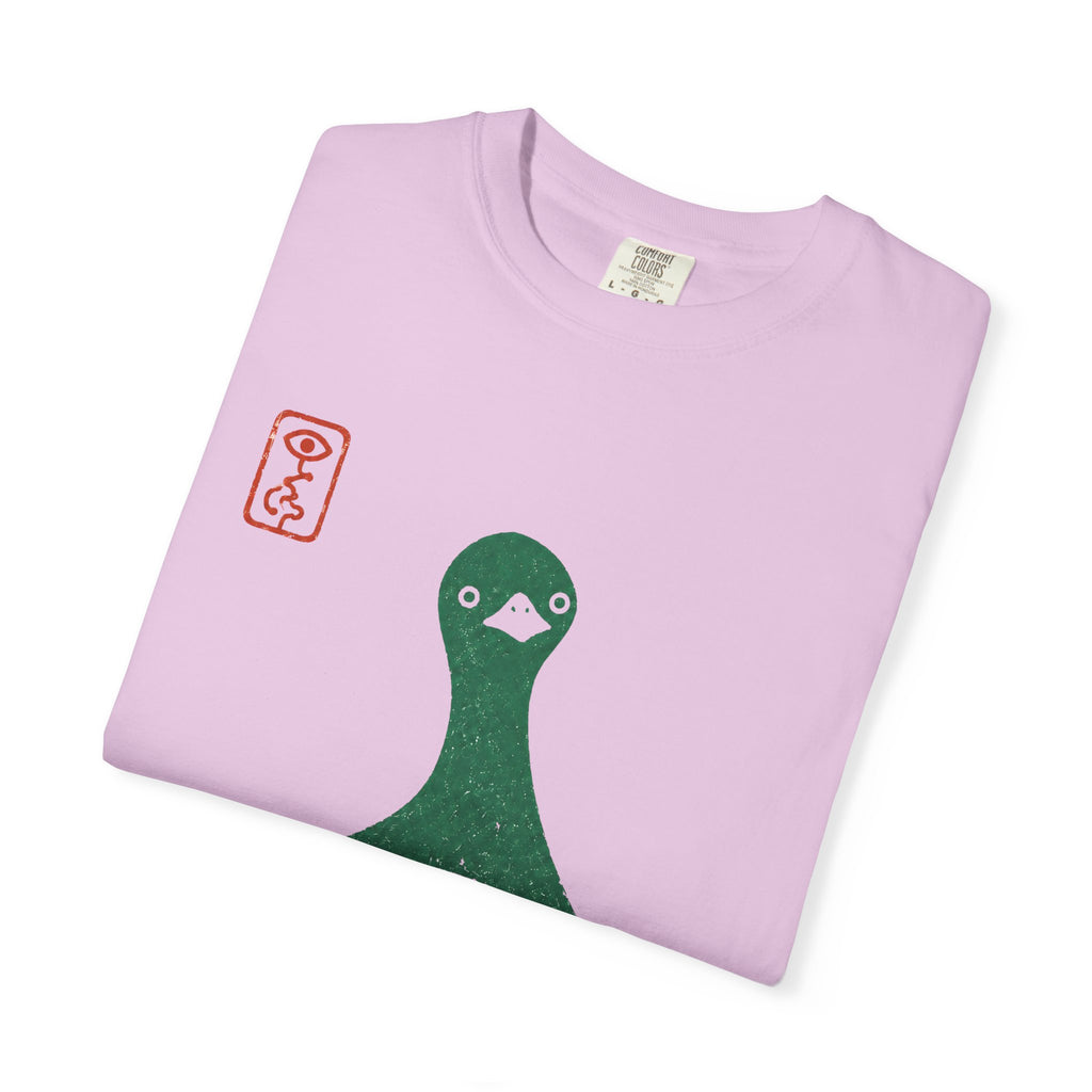 Pigeon Graphic T-Shirt — Vintage Green Bird Print