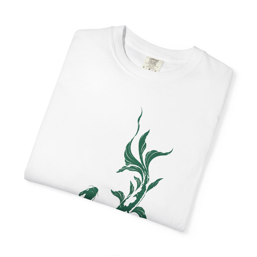 Koi Fish Graphic T-Shirt – Green Dual Koi Design