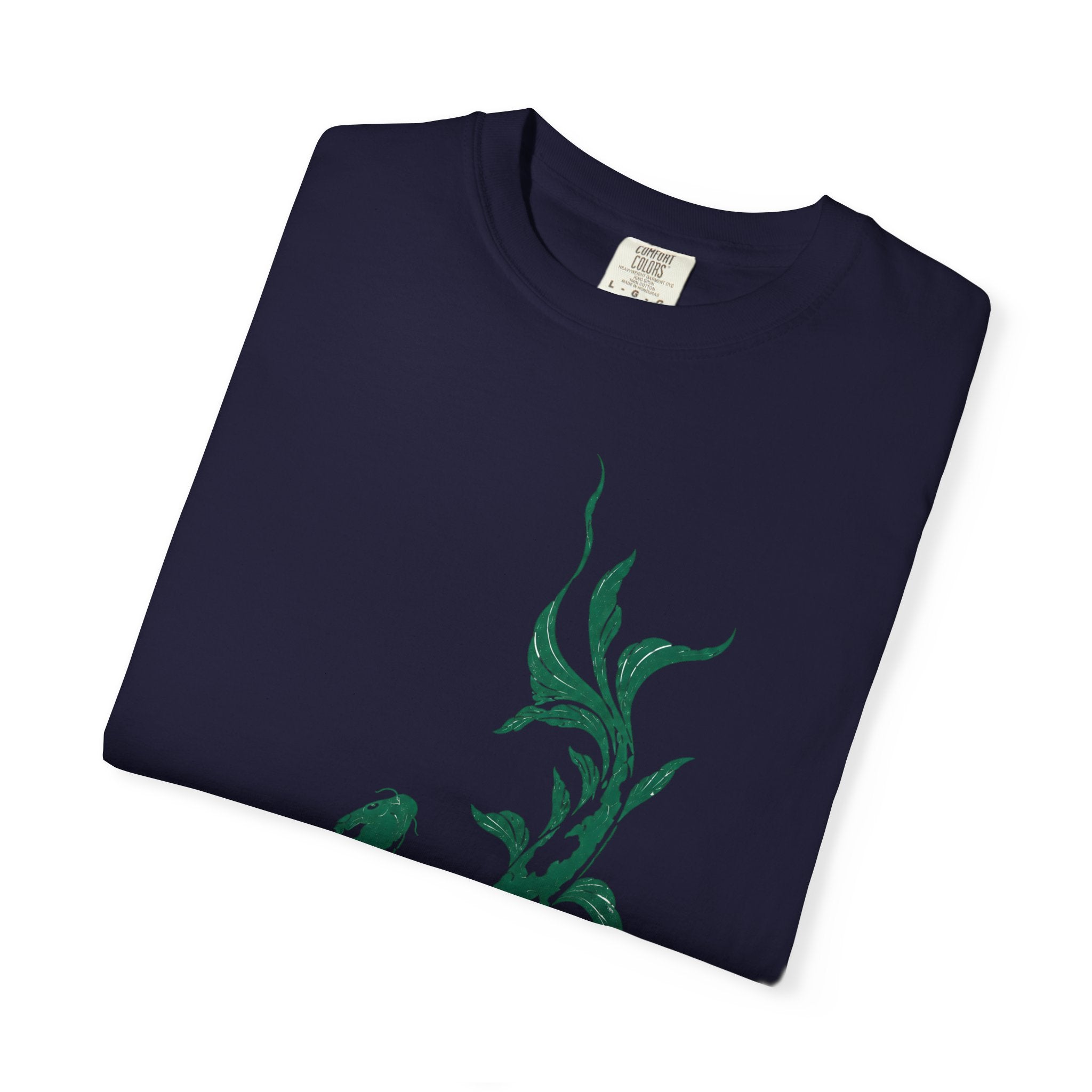 Koi Fish Graphic T-Shirt – Green Dual Koi Design