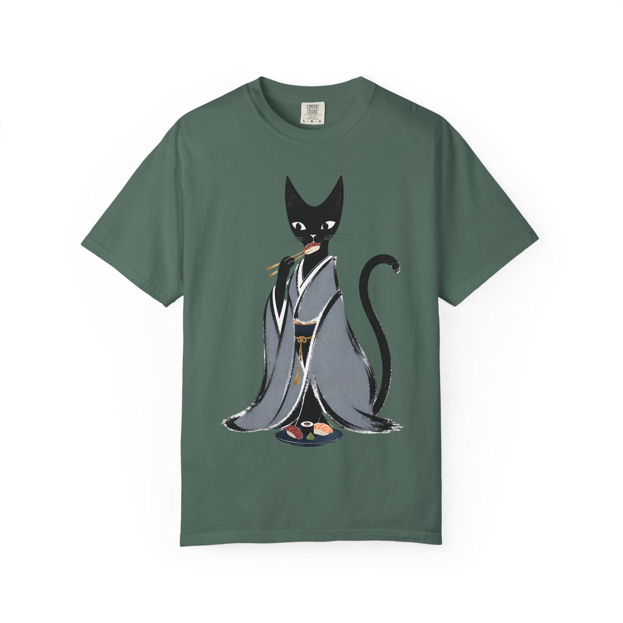 Kat in Kimono T-Shirt — Japanese Cat Illustration Tee