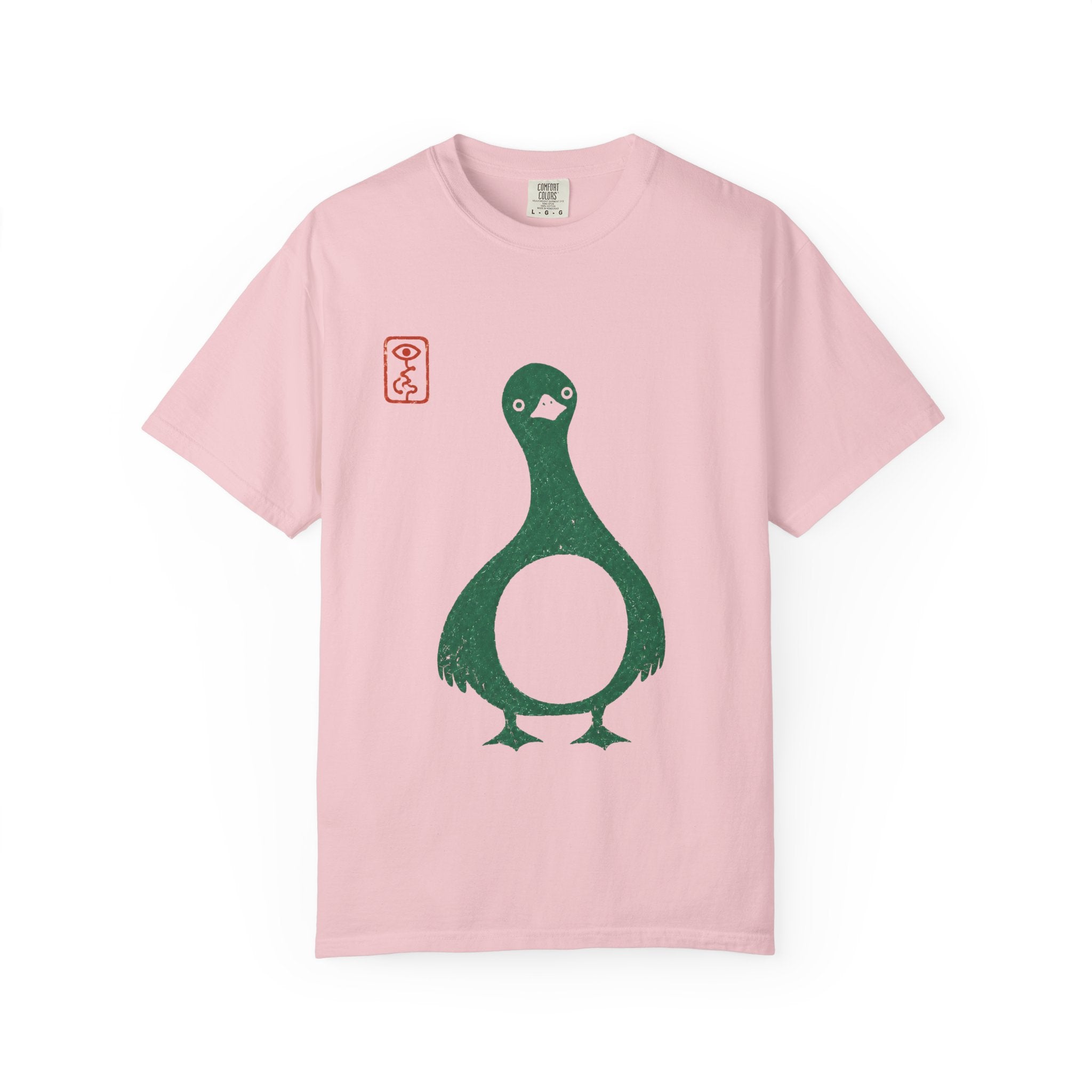 Pigeon Graphic T-Shirt — Vintage Green Bird Print