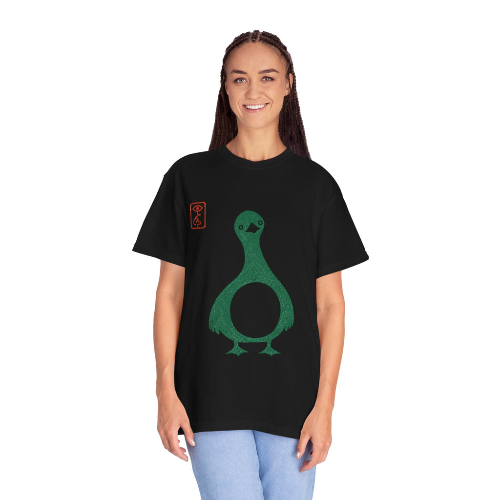 Pigeon Graphic T-Shirt — Vintage Green Bird Print