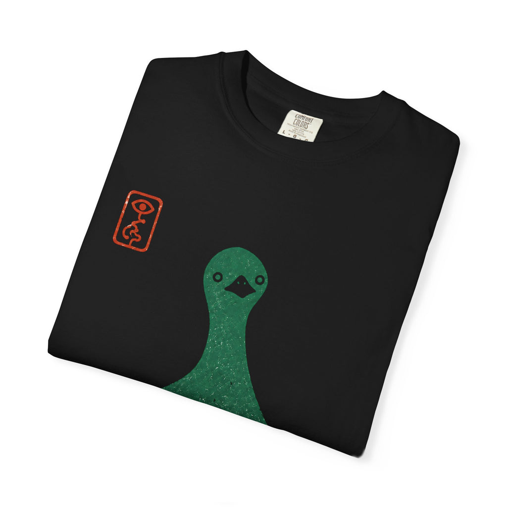 Pigeon Graphic T-Shirt — Vintage Green Bird Print