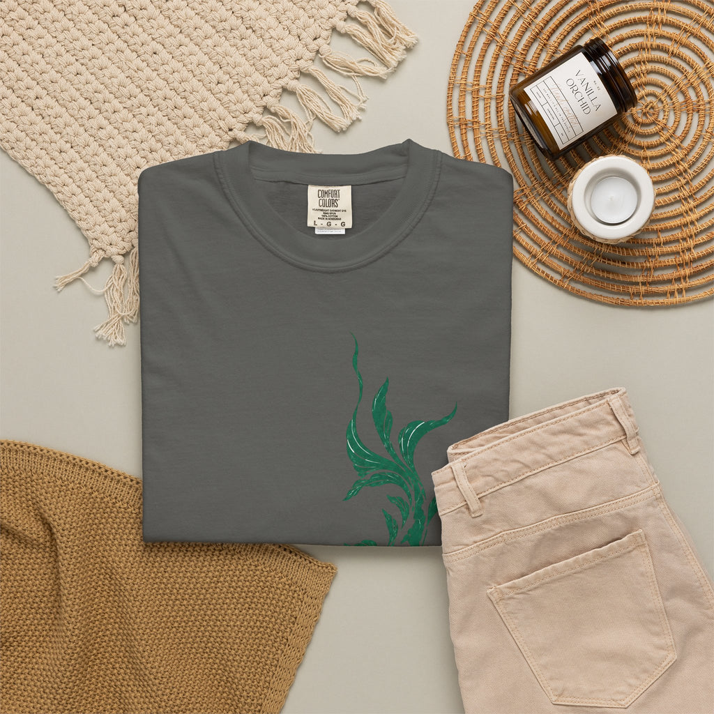 Koi Fish Graphic T-Shirt – Green Dual Koi Design