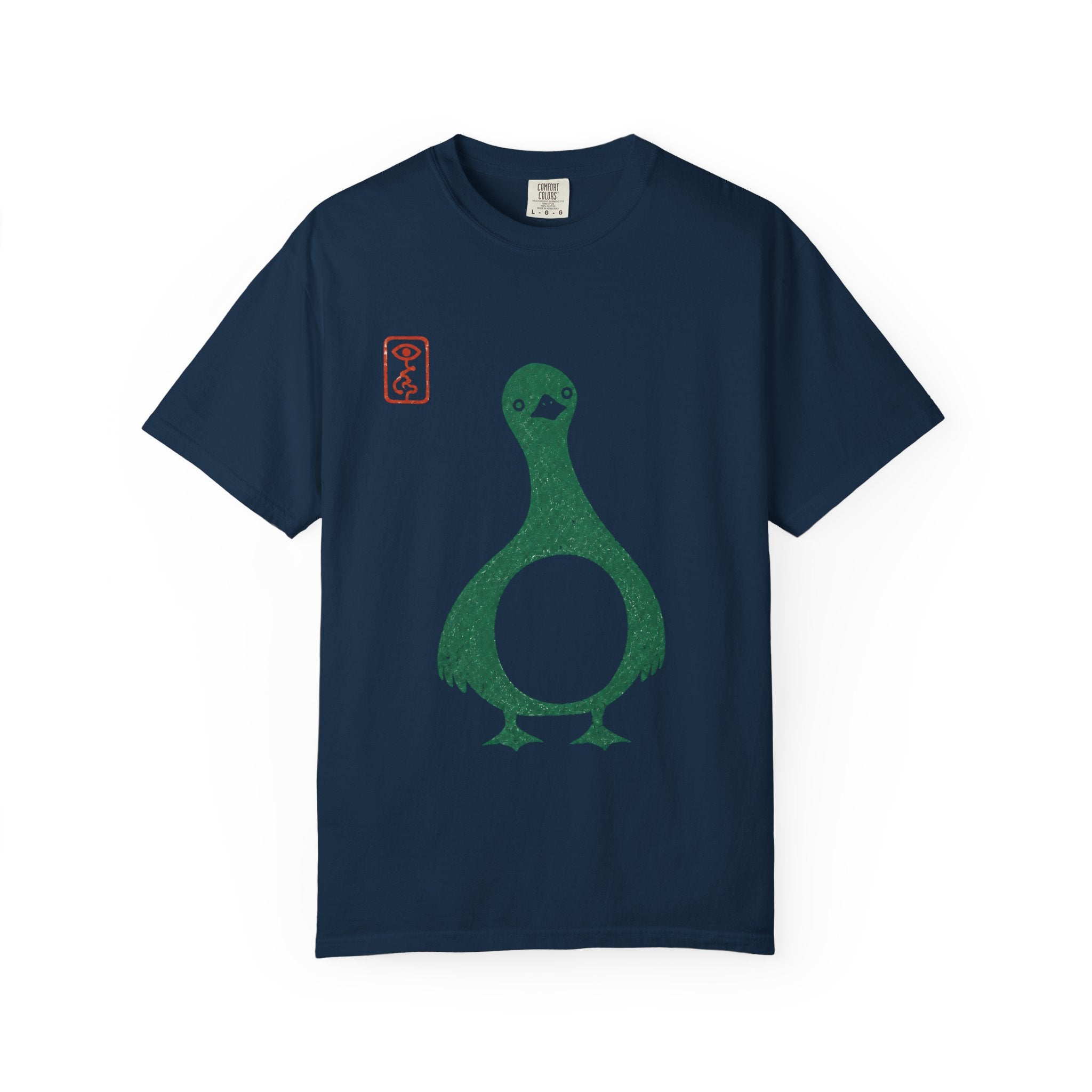 Pigeon Graphic T-Shirt — Vintage Green Bird Print
