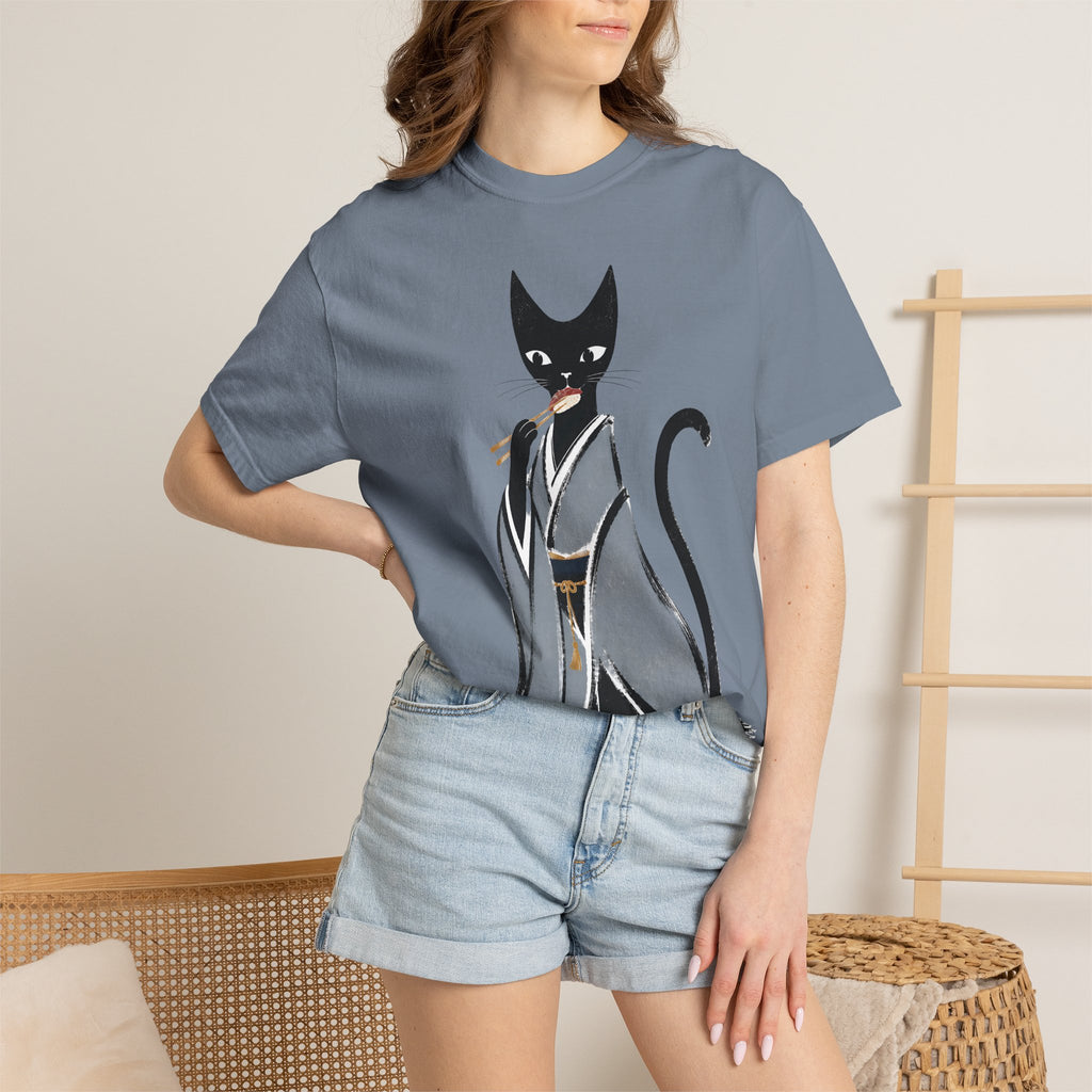Kat in Kimono T-Shirt — Japanese Cat Illustration Tee