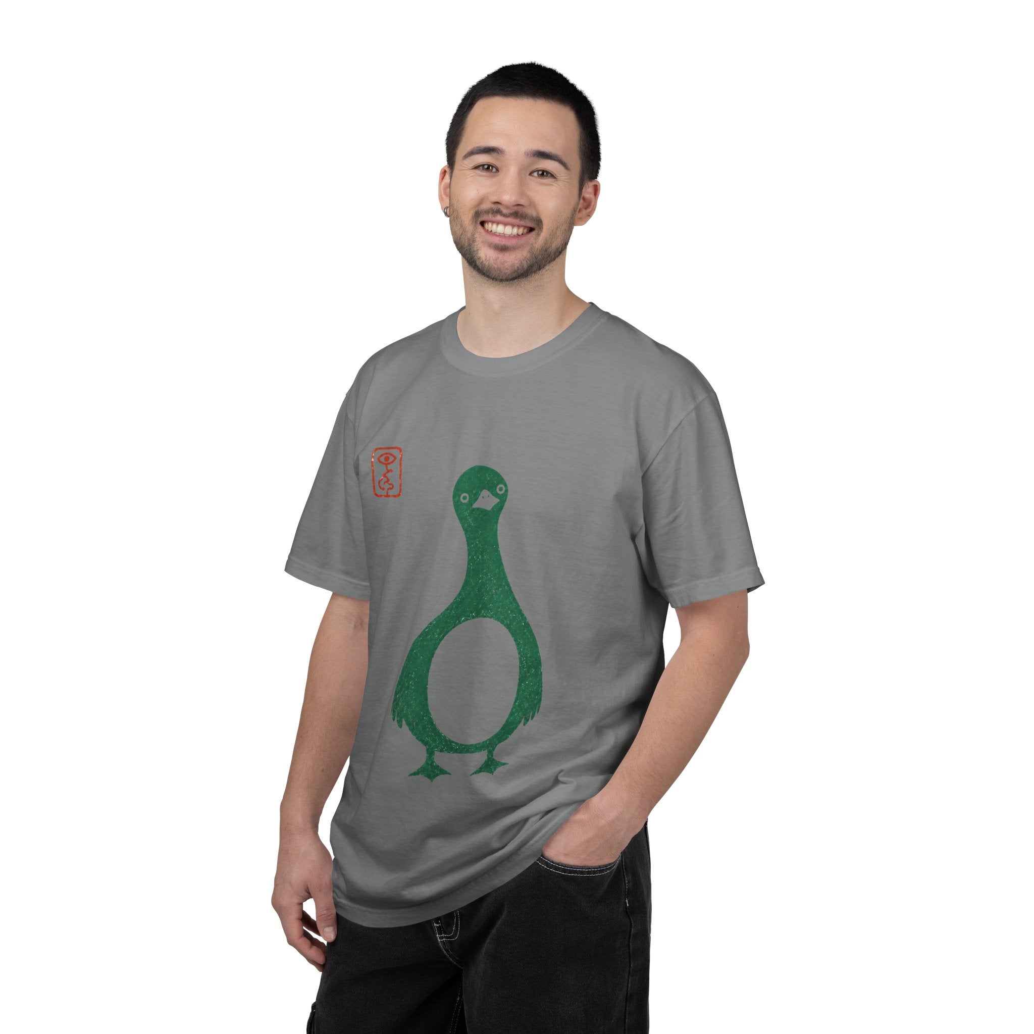 Pigeon Graphic T-Shirt — Vintage Green Bird Print