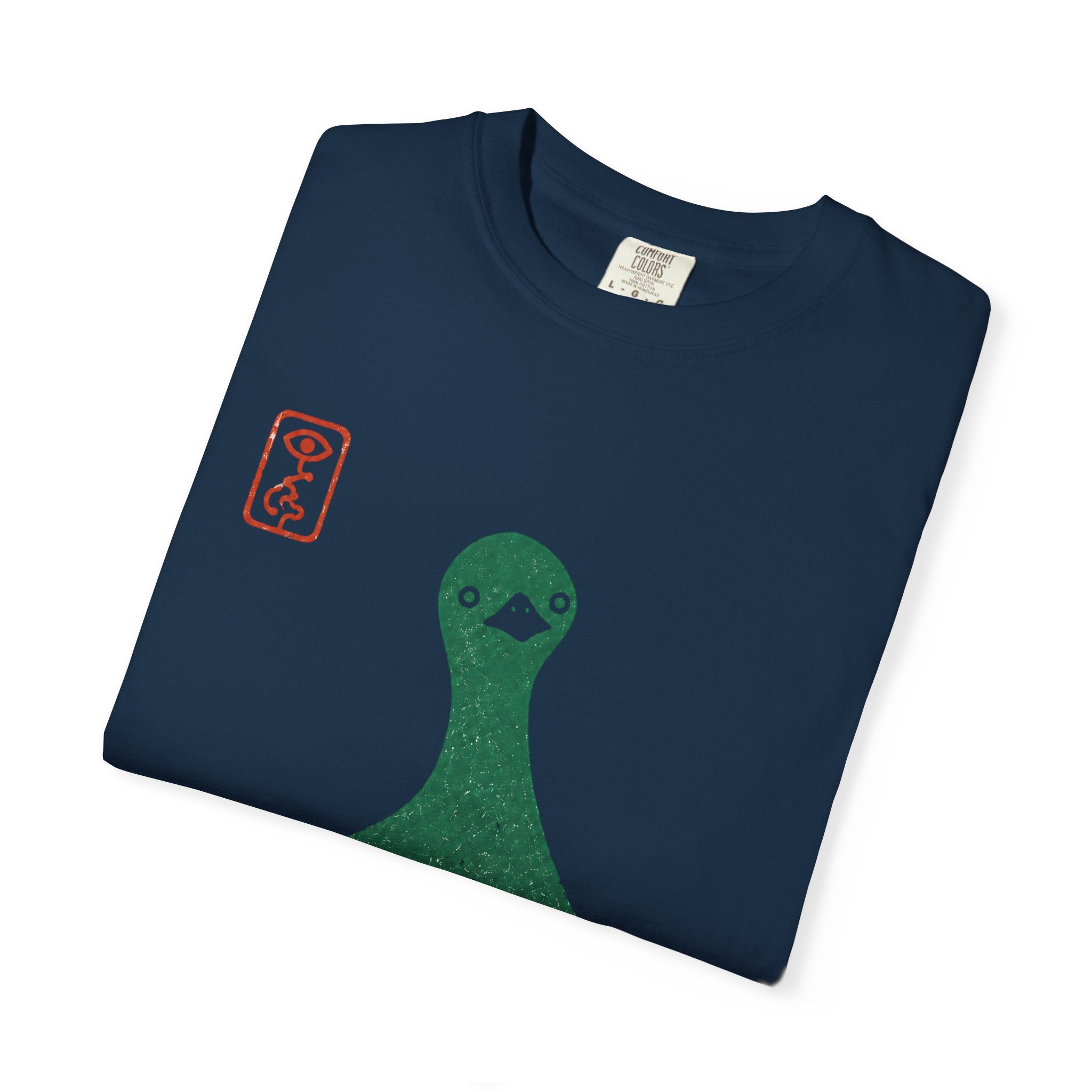 Pigeon Graphic T-Shirt — Vintage Green Bird Print