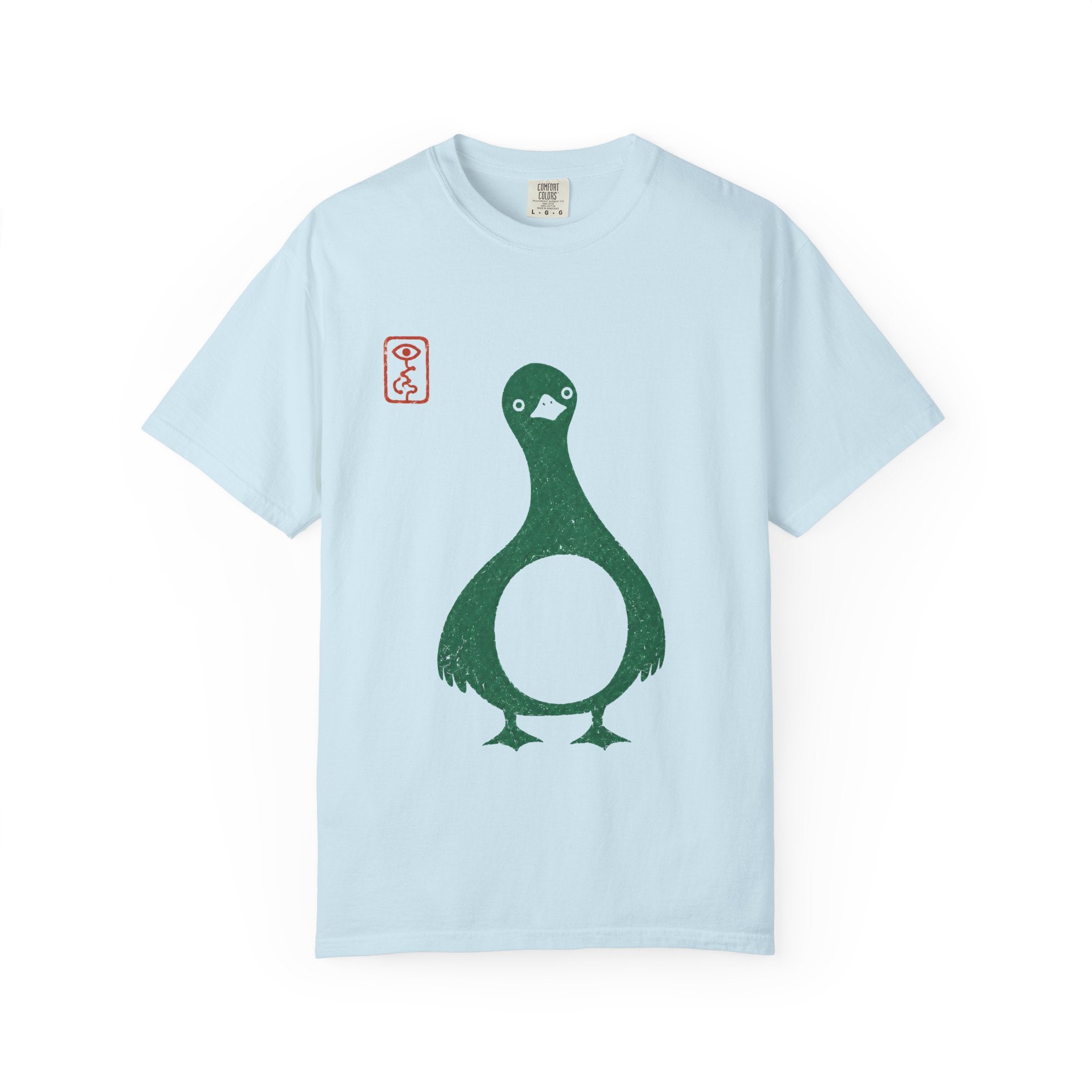 Pigeon Graphic T-Shirt — Vintage Green Bird Print