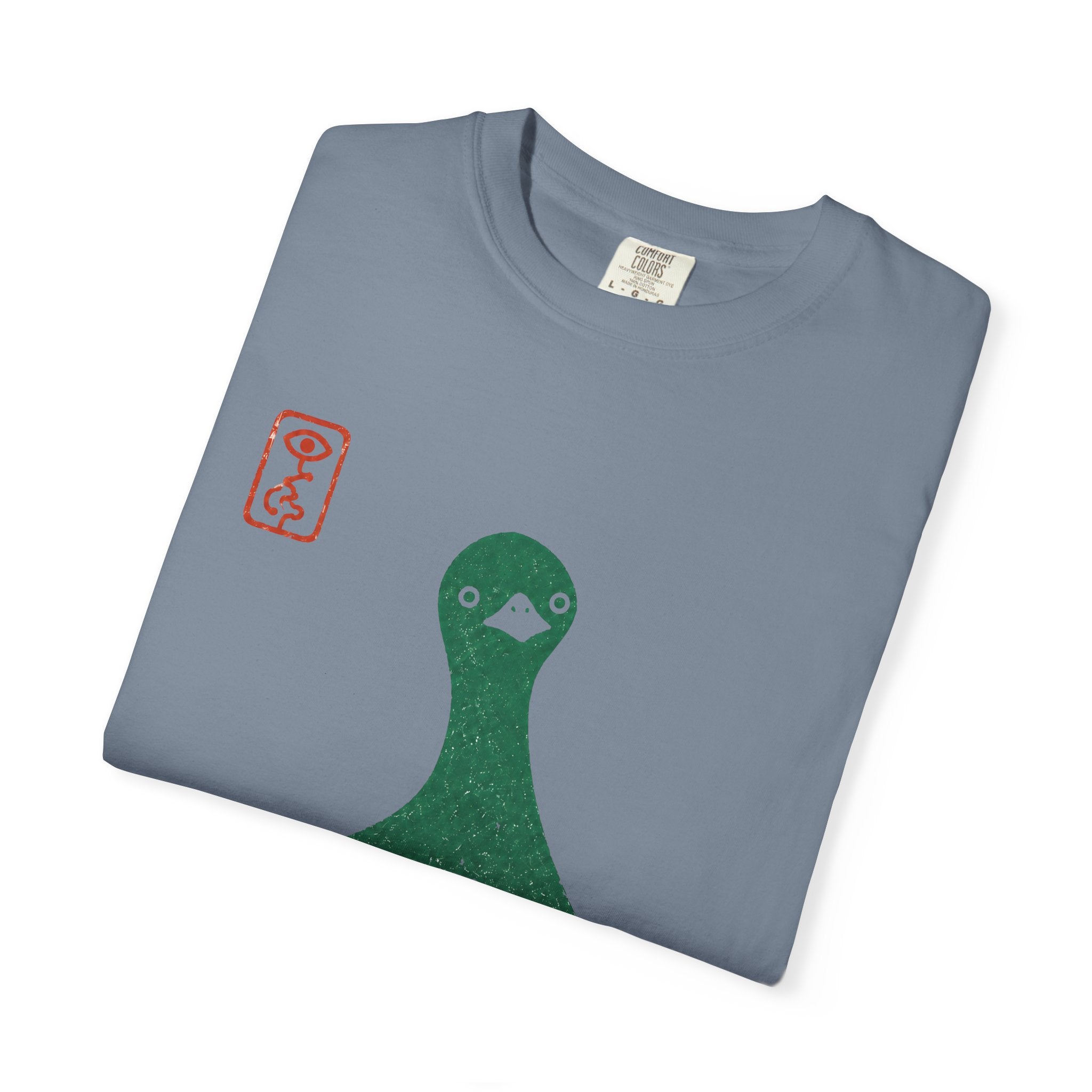 Pigeon Graphic T-Shirt — Vintage Green Bird Print