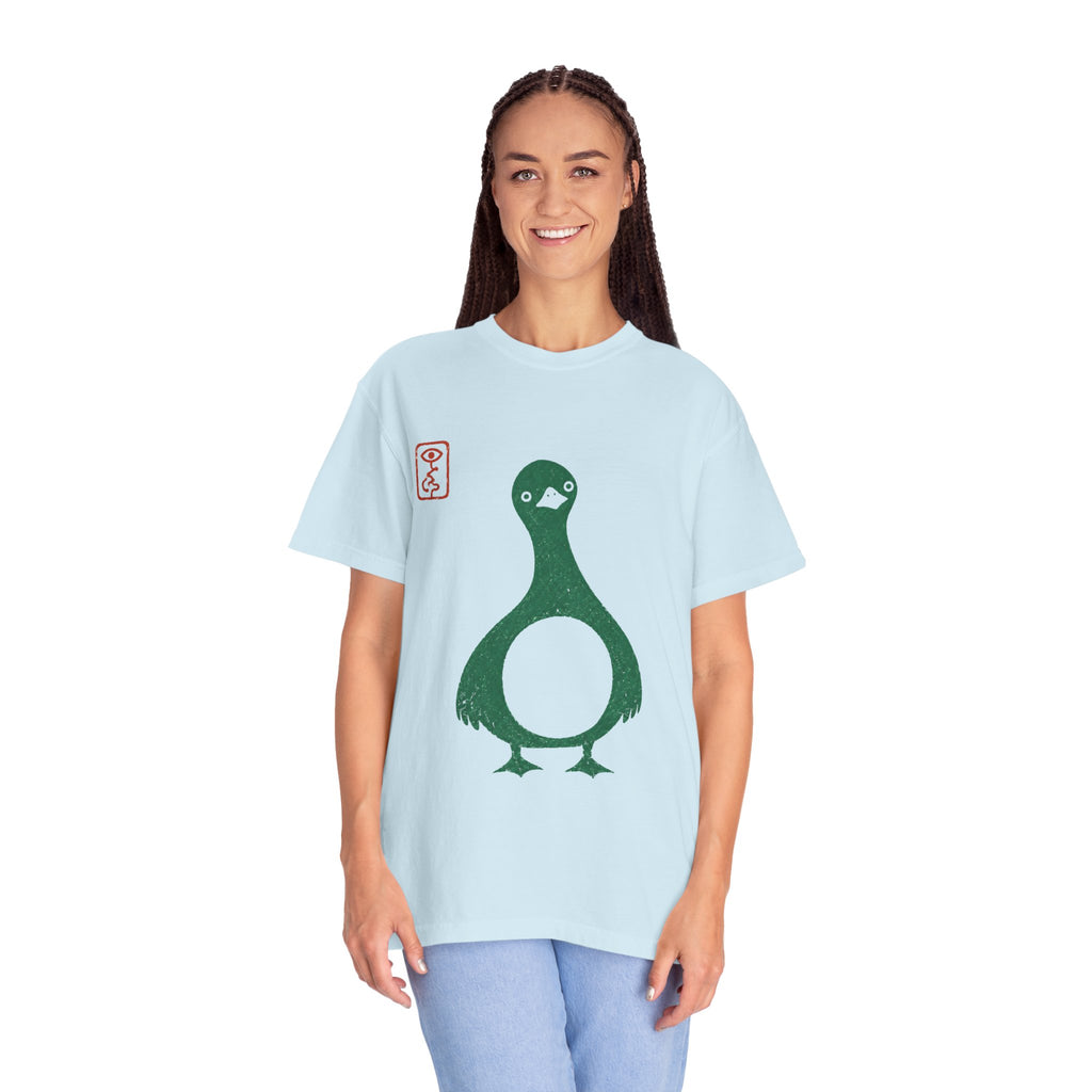 Pigeon Graphic T-Shirt — Vintage Green Bird Print