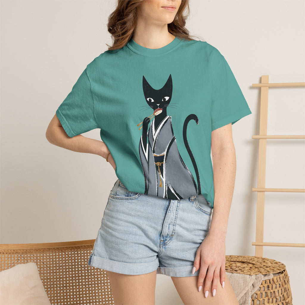 Kat in Kimono T-Shirt — Japanese Cat Illustration Tee