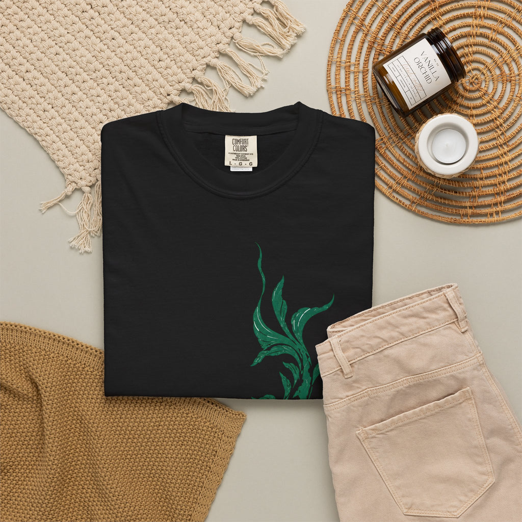 Koi Fish Graphic T-Shirt – Green Dual Koi Design