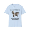 Radiation Contaminated Cat T-Shirt - "I am contaminated with radiation" (日本語テキスト)