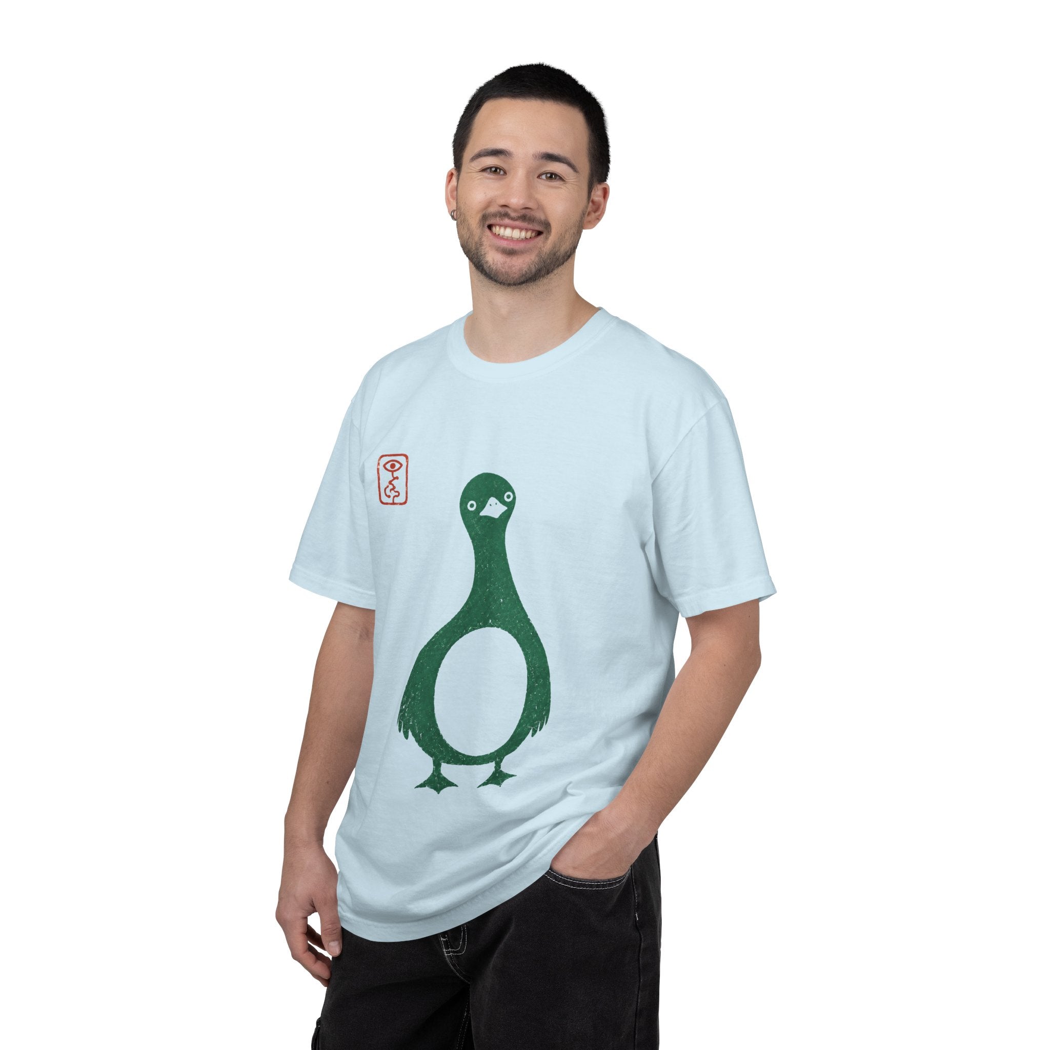 Pigeon Graphic T-Shirt — Vintage Green Bird Print