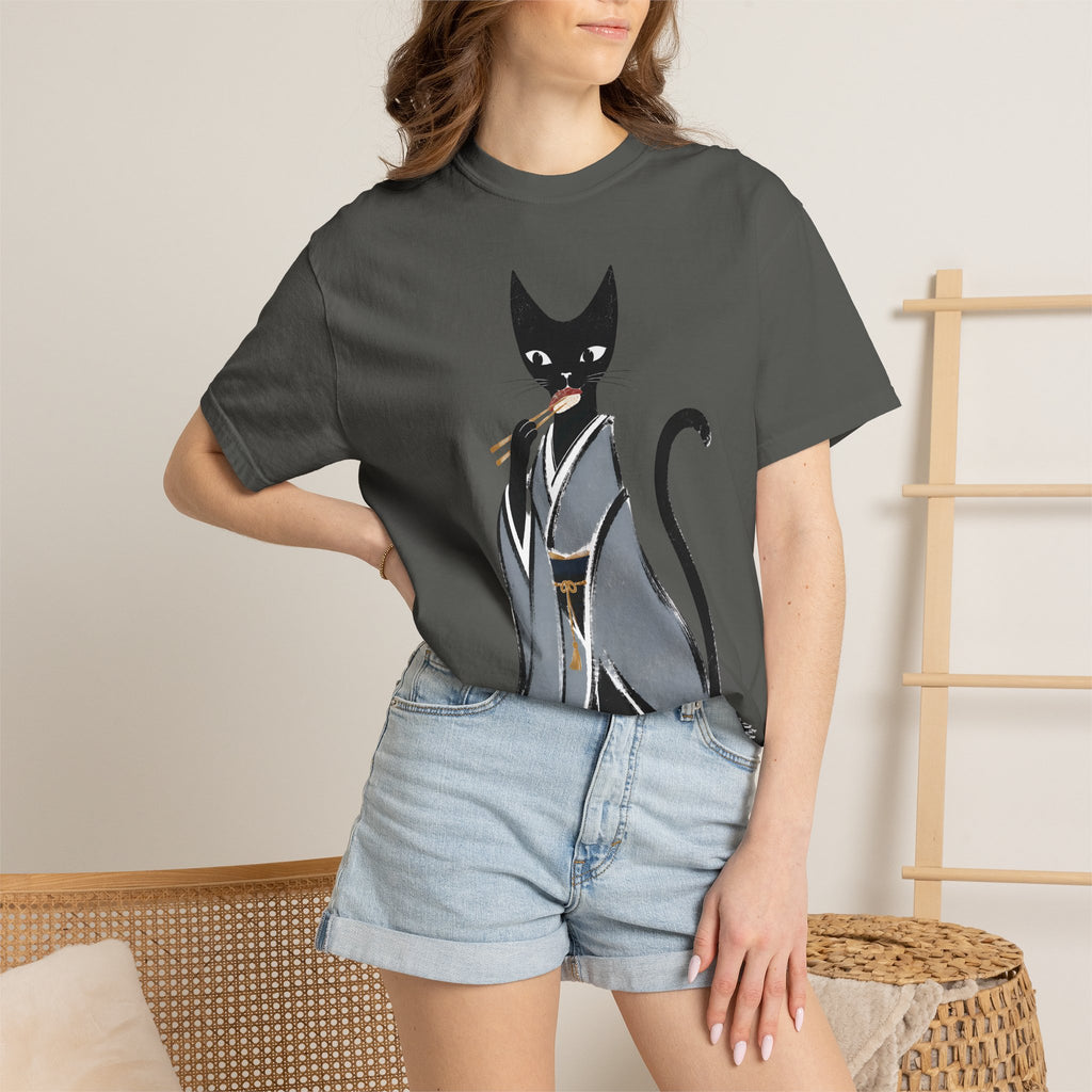 Kat in Kimono T-Shirt — Japanese Cat Illustration Tee