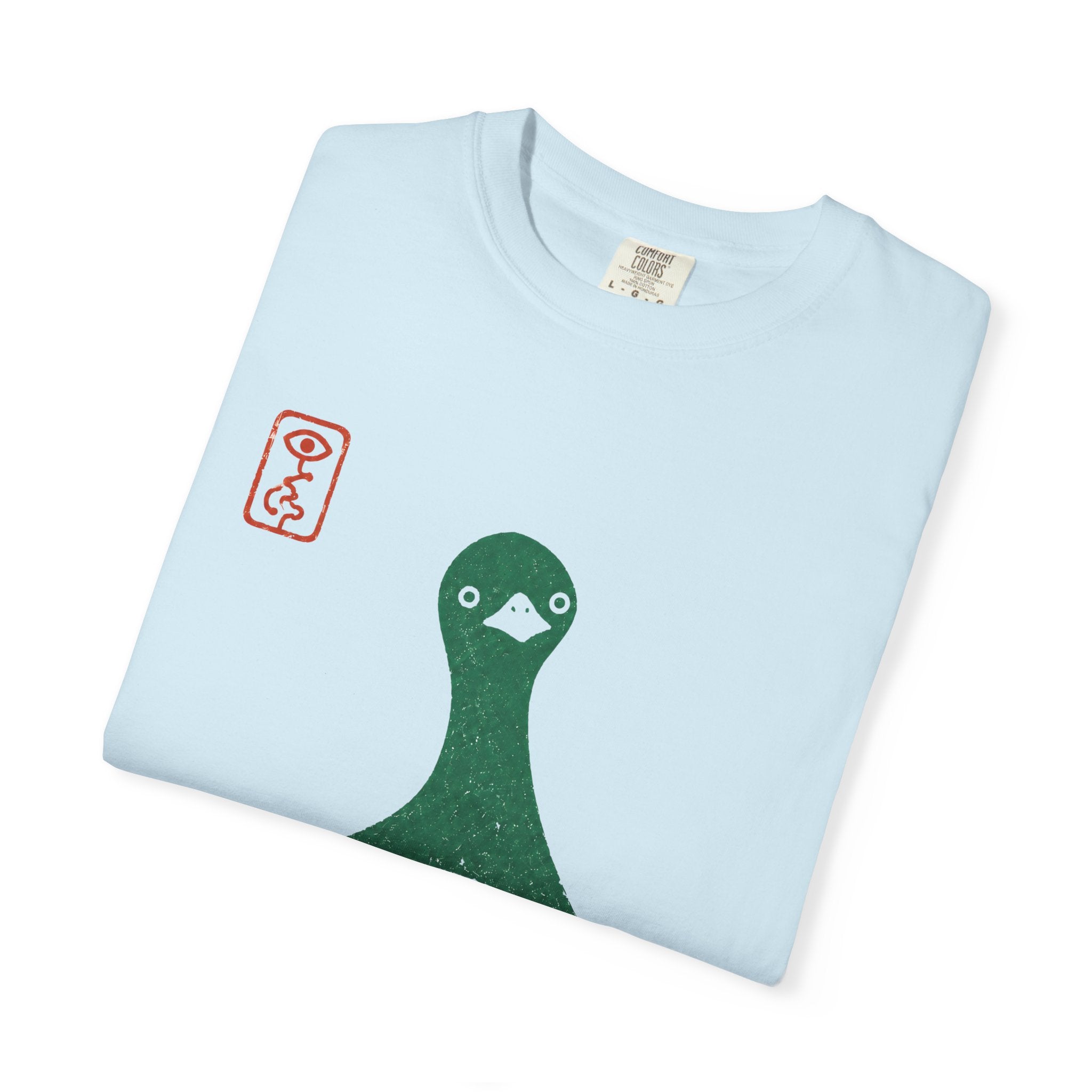 Pigeon Graphic T-Shirt — Vintage Green Bird Print