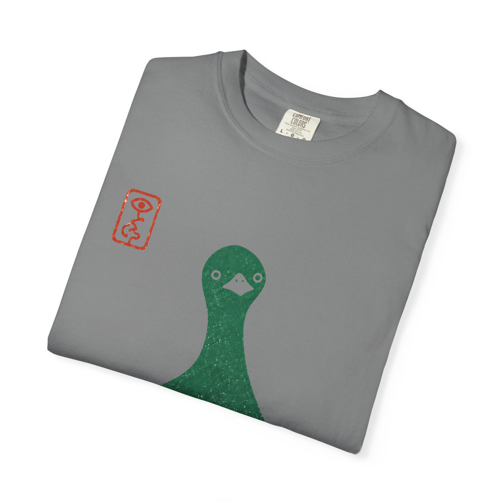 Pigeon Graphic T-Shirt — Vintage Green Bird Print