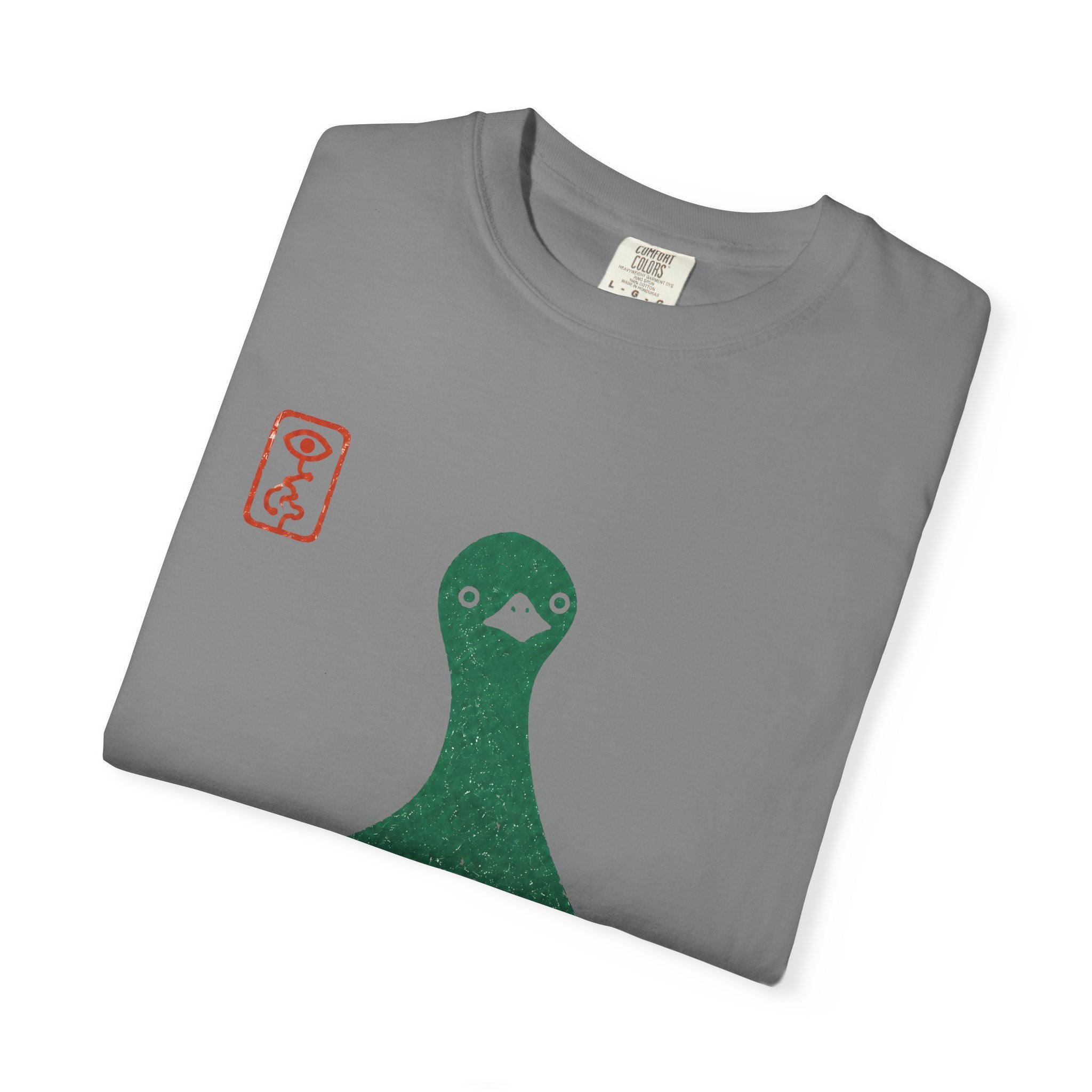 Pigeon Graphic T-Shirt — Vintage Green Bird Print
