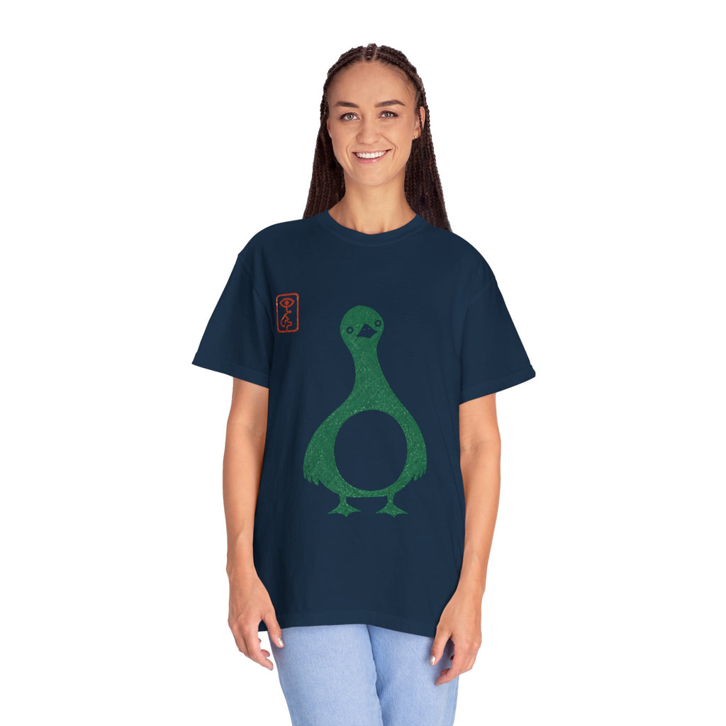 Pigeon Graphic T-Shirt — Vintage Green Bird Print