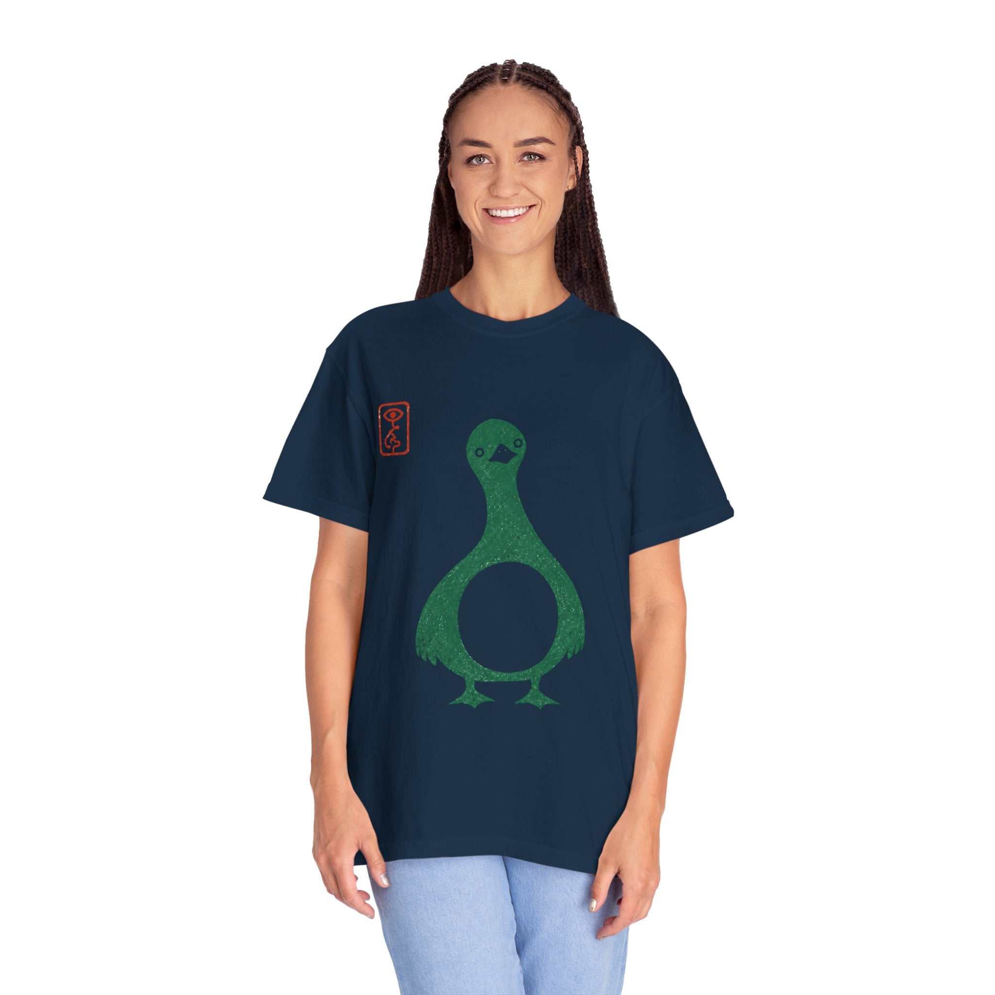 Pigeon Graphic T-Shirt — Vintage Green Bird Print