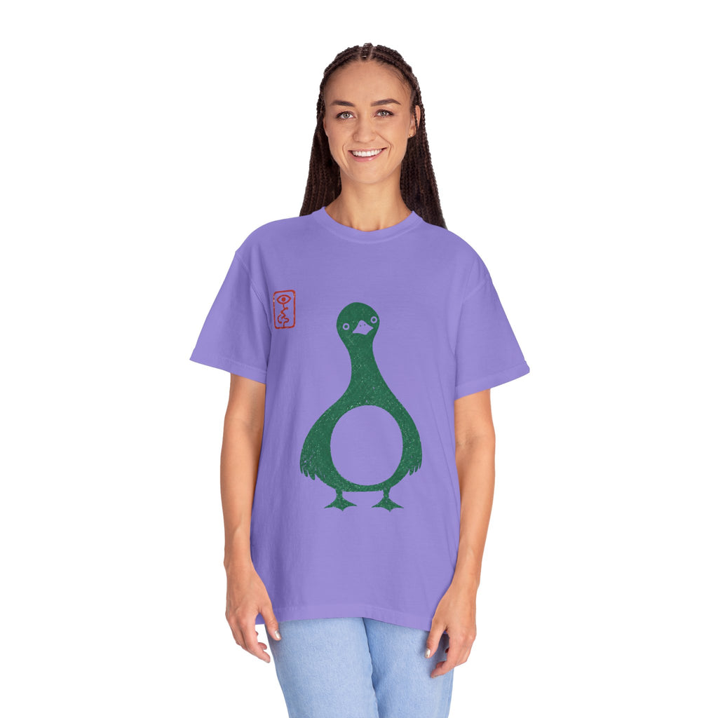 Pigeon Graphic T-Shirt — Vintage Green Bird Print
