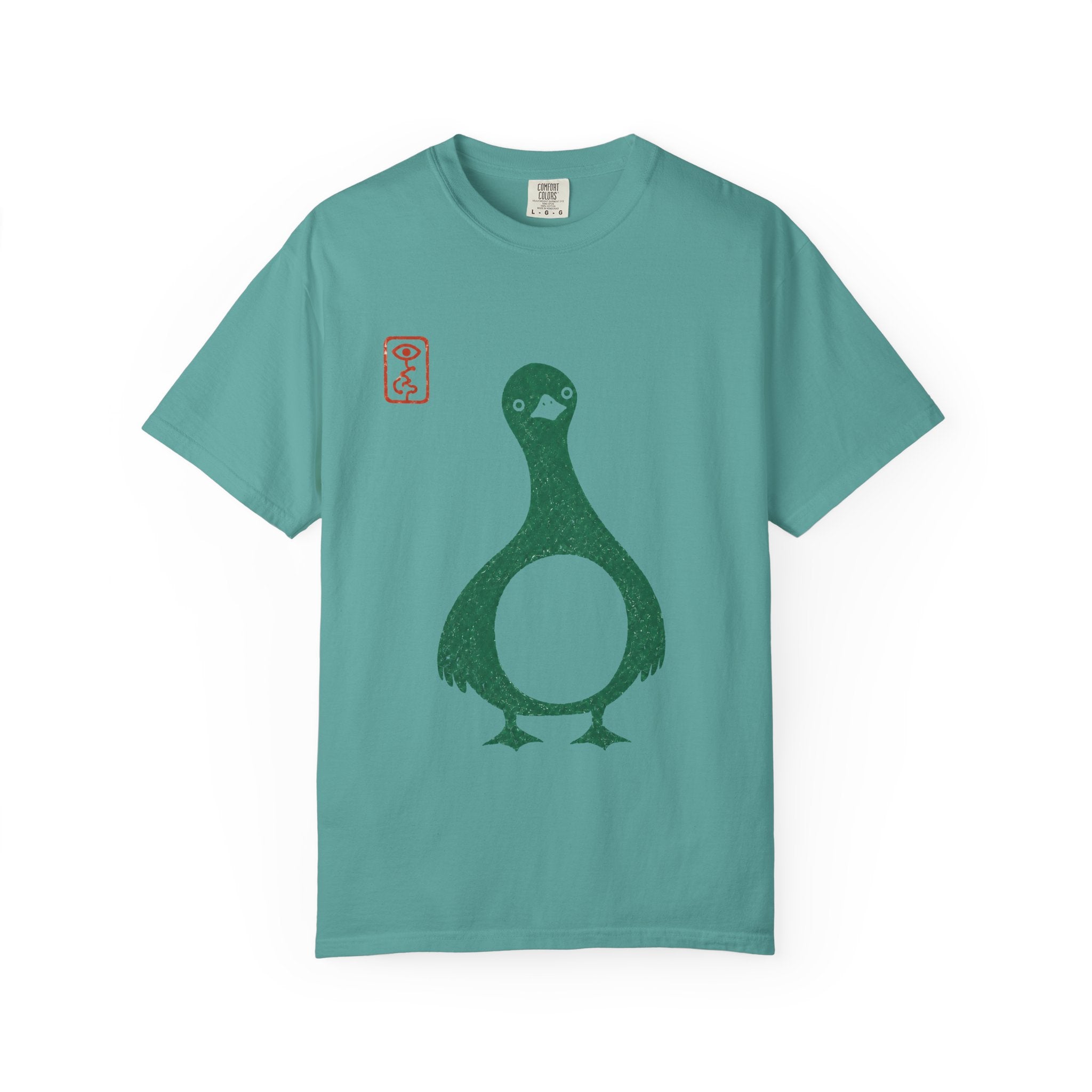 Pigeon Graphic T-Shirt — Vintage Green Bird Print