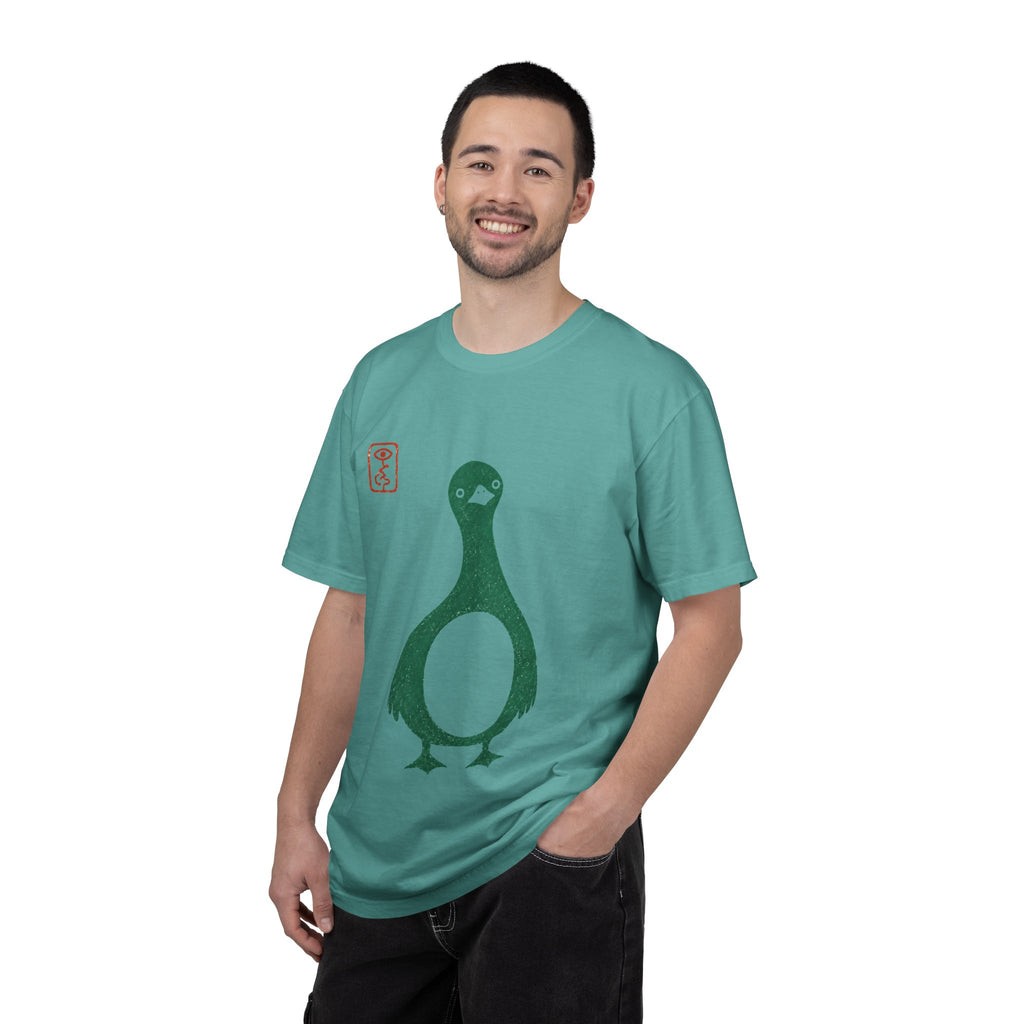 Pigeon Graphic T-Shirt — Vintage Green Bird Print