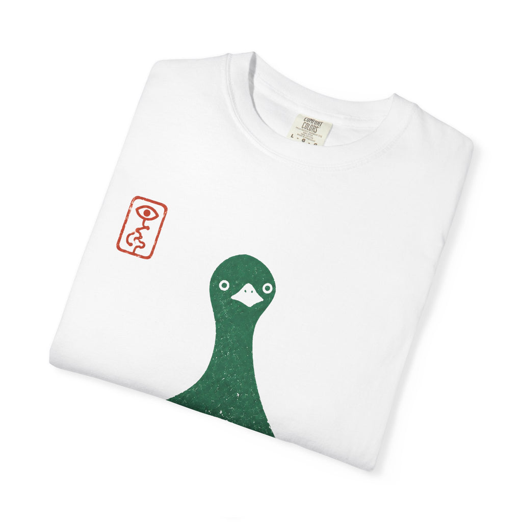 Pigeon Graphic T-Shirt — Vintage Green Bird Print