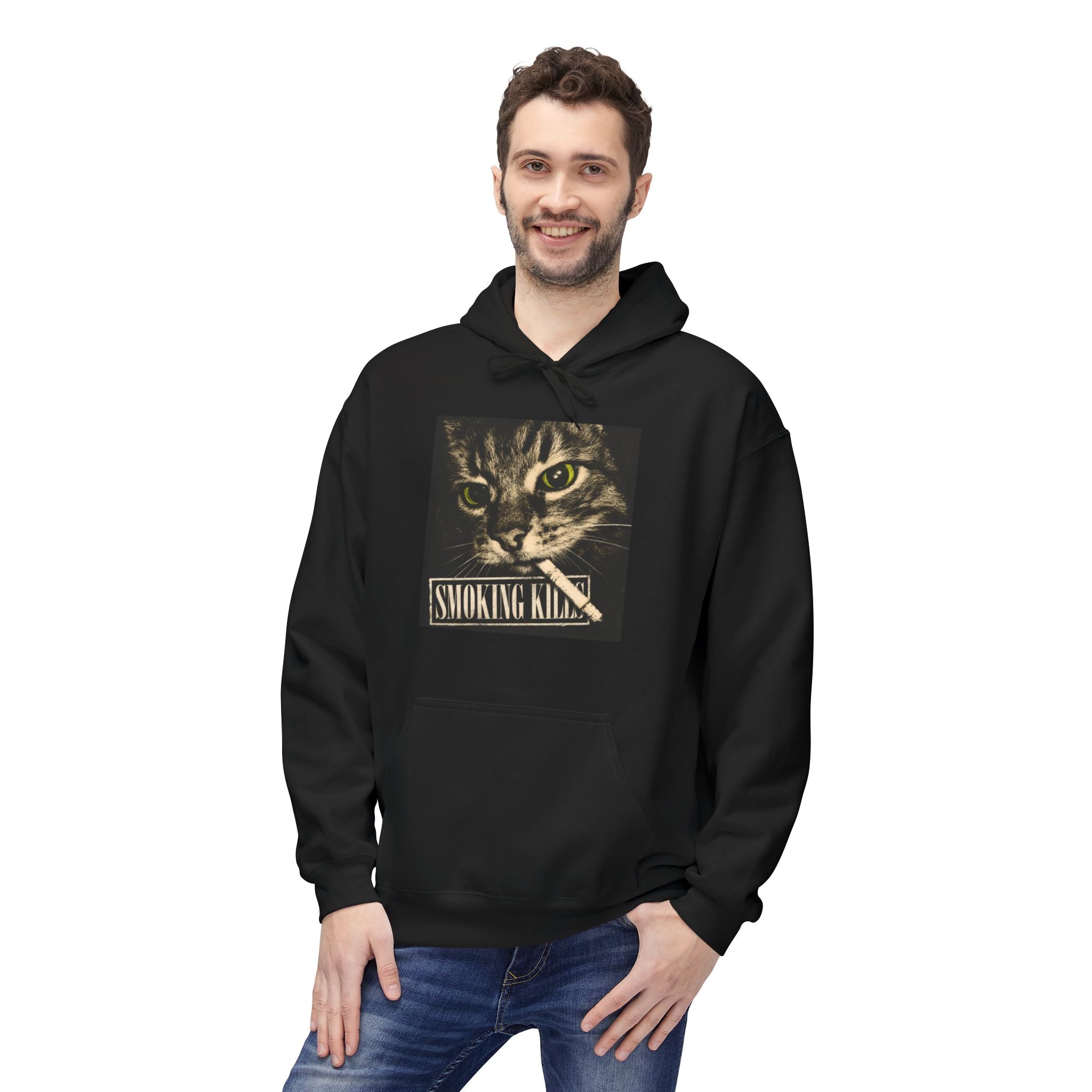 Vintage Cat Hoodie - Vintage Tabby Graphic Pullover