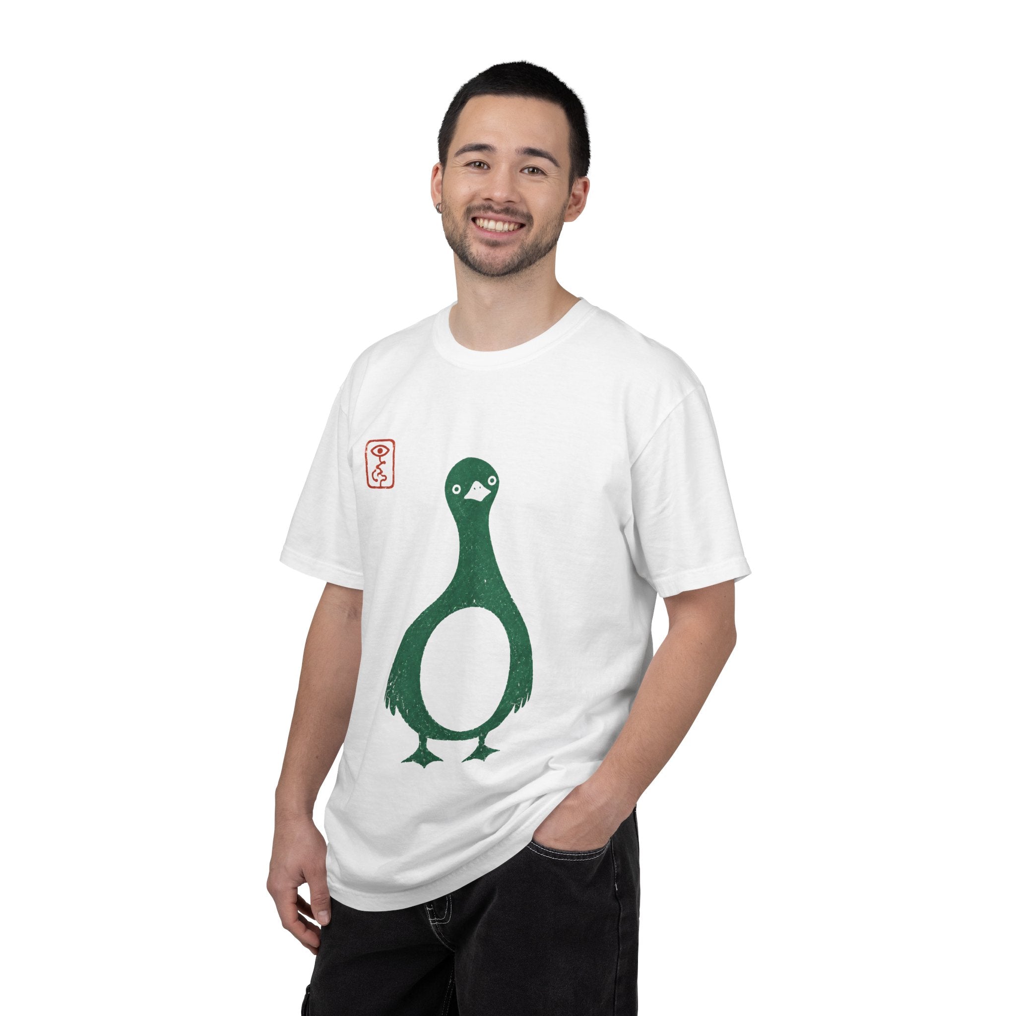 Pigeon Graphic T-Shirt — Vintage Green Bird Print