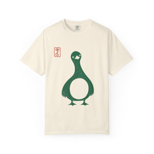 Pigeon Graphic T-Shirt — Vintage Green Bird Print