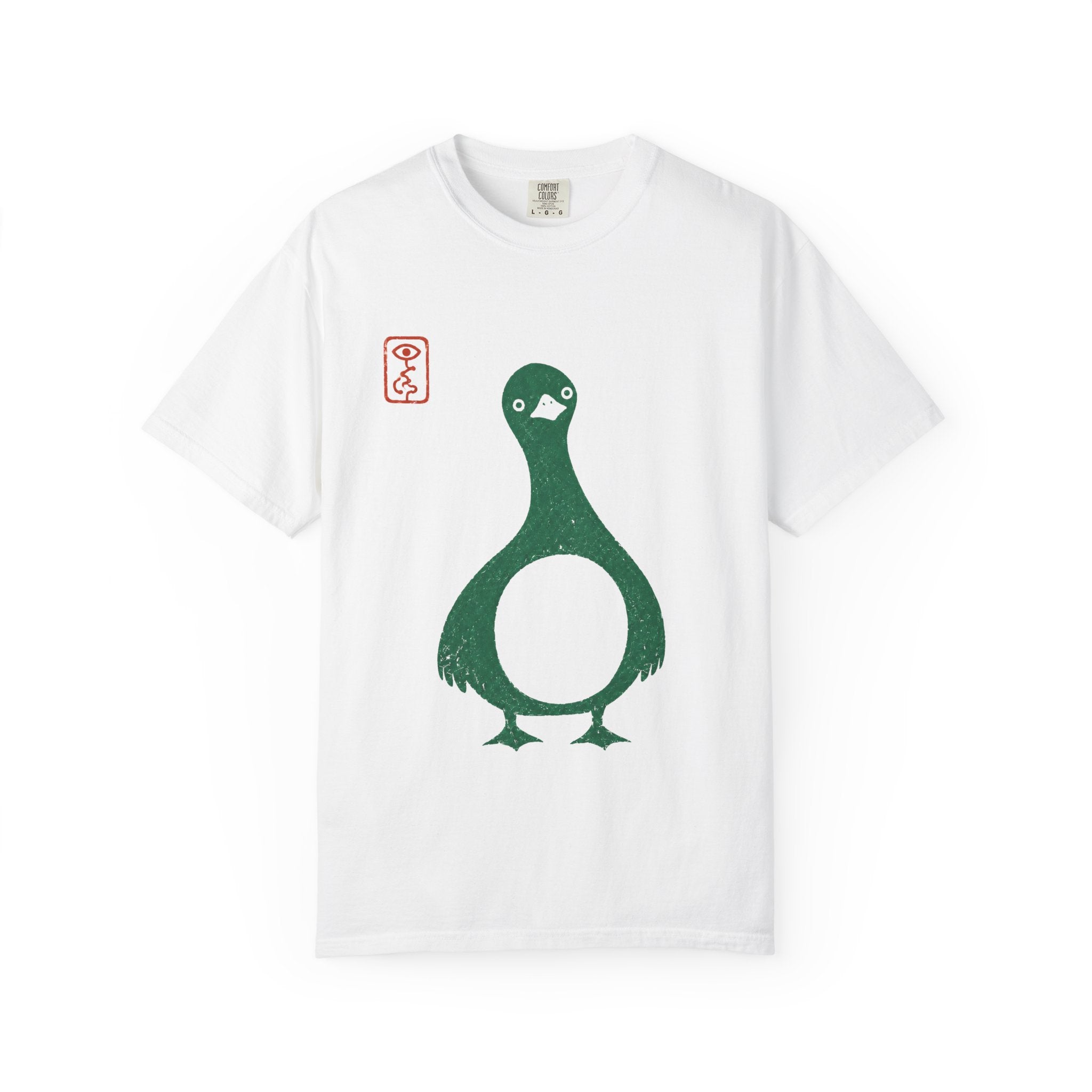 Pigeon Graphic T-Shirt — Vintage Green Bird Print