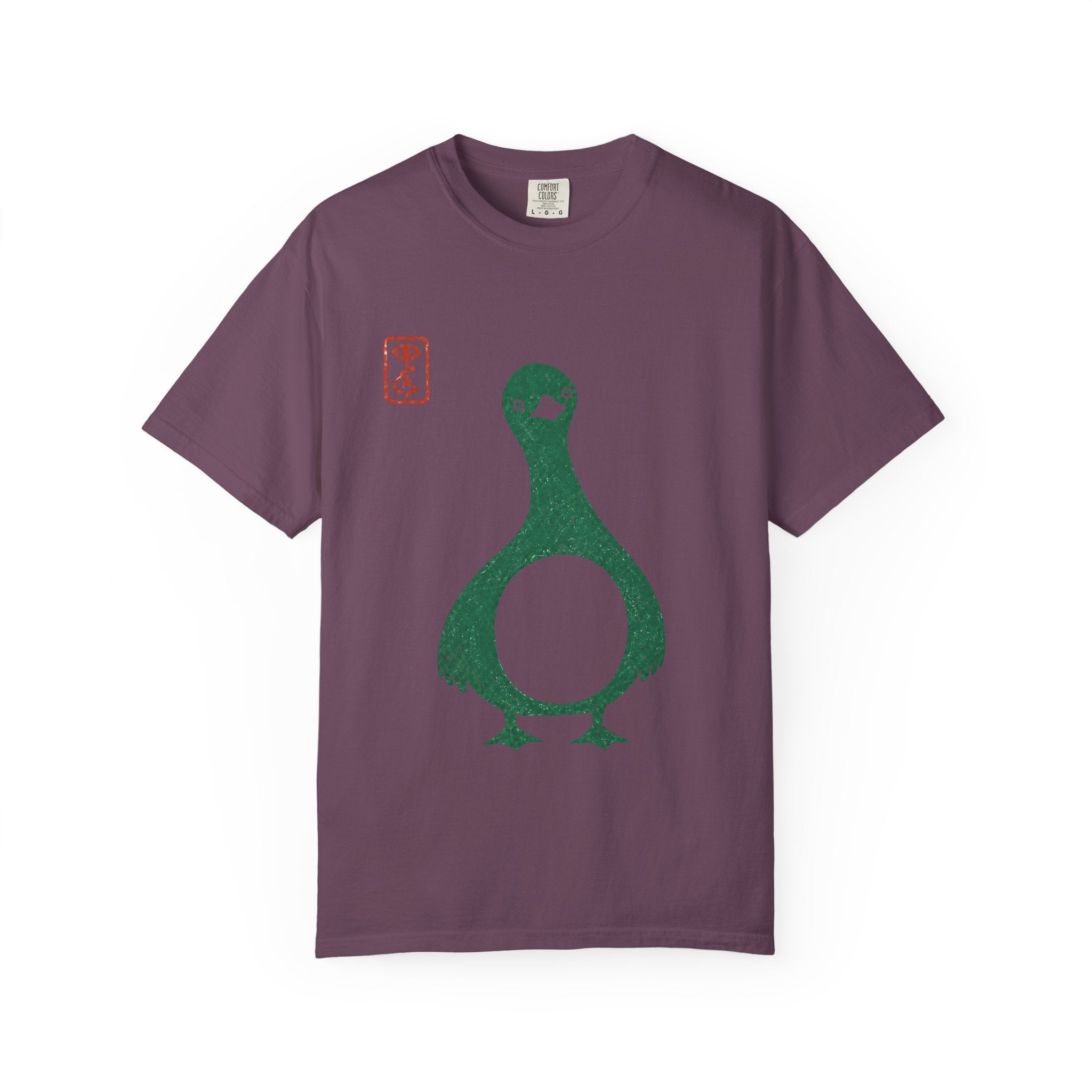 Pigeon Graphic T-Shirt — Vintage Green Bird Print