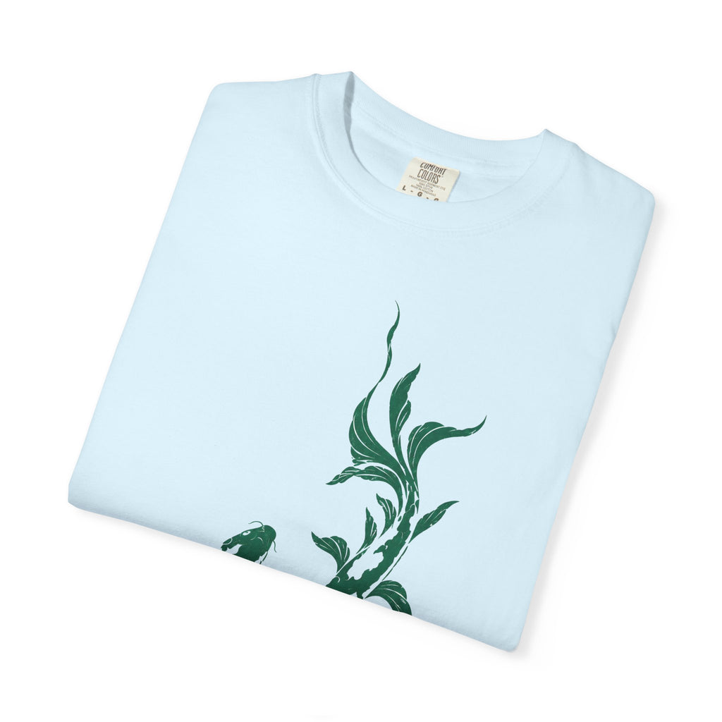 Koi Fish Graphic T-Shirt – Green Dual Koi Design