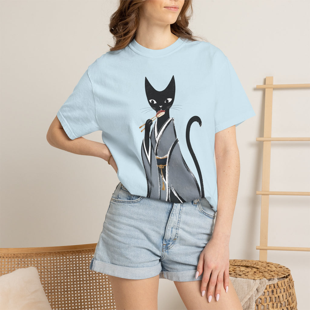 Kat in Kimono T-Shirt — Japanese Cat Illustration Tee